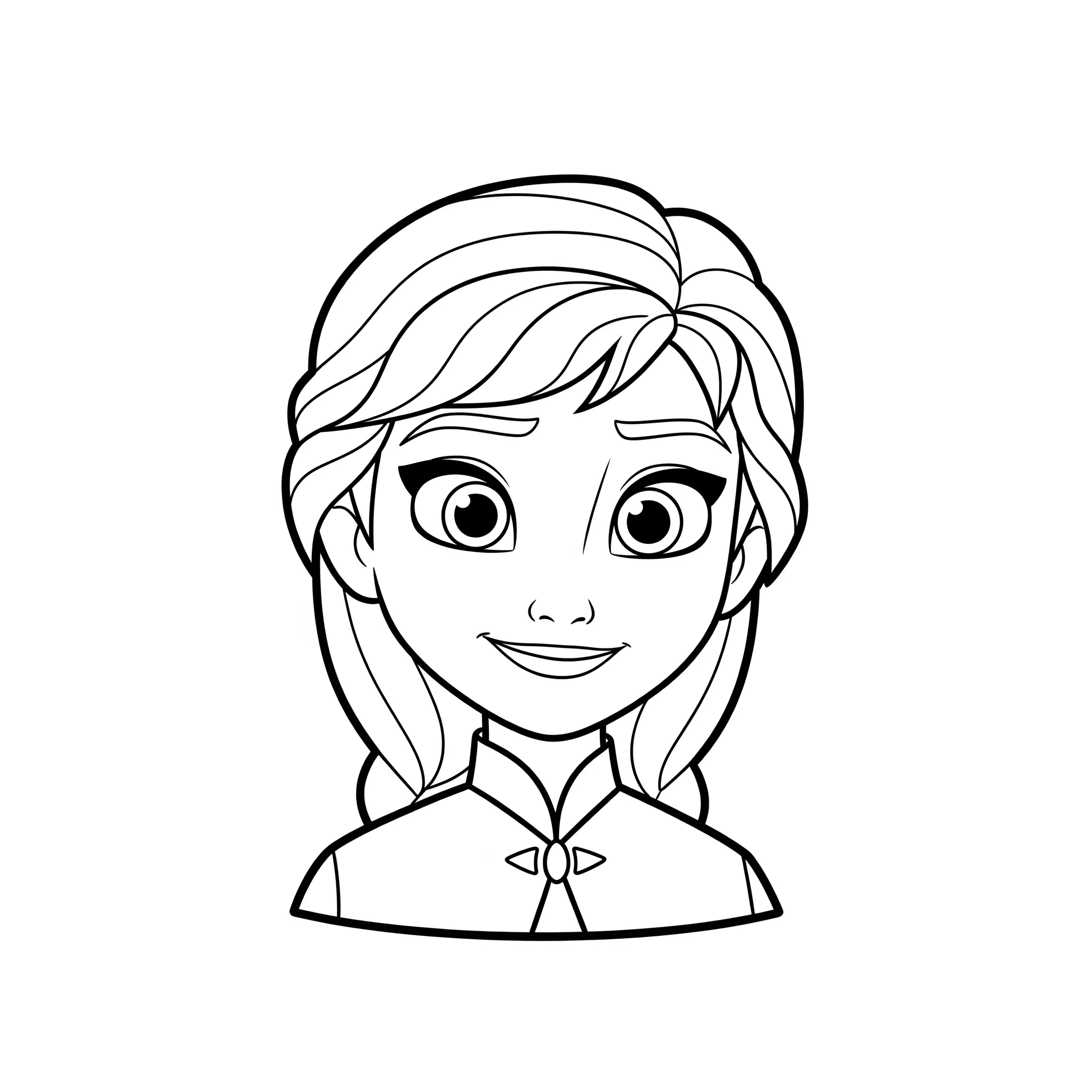 image pour coloriage Le portrait d’Anna enfant