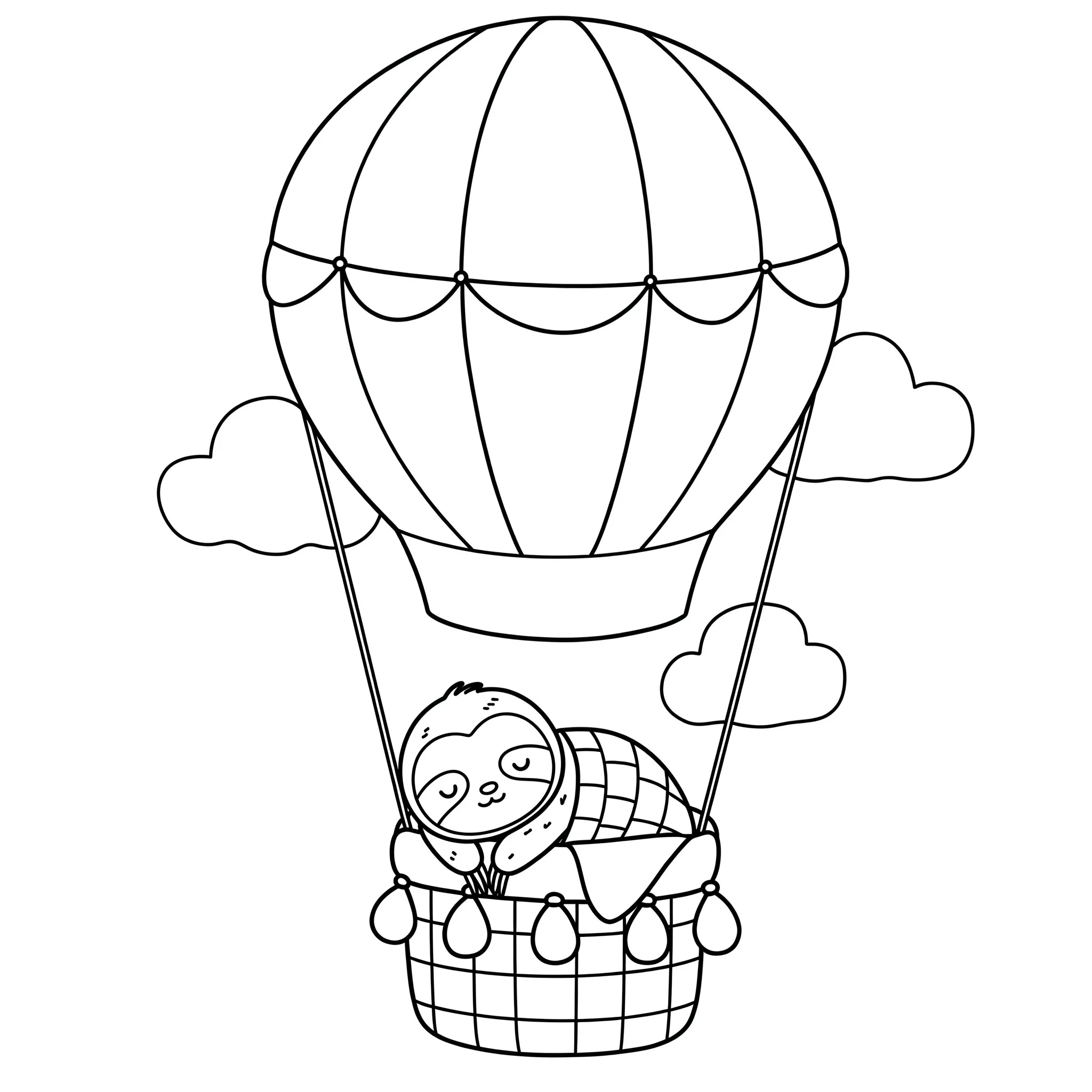 coloriage Montgolfière à imprimer pour enfants