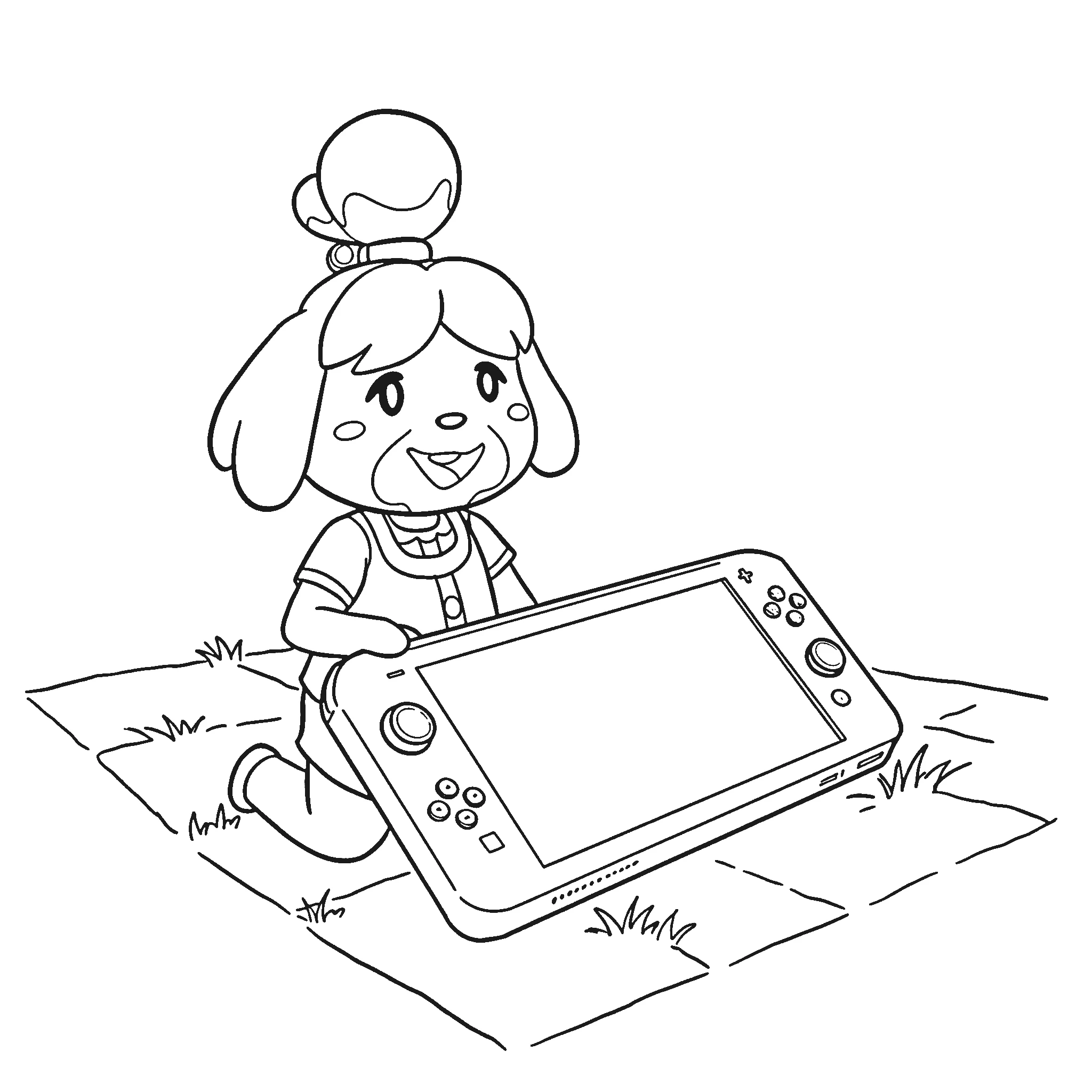 coloriage Nintendo Switch d'enfant a imprimer