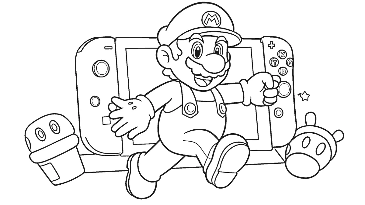 coloriage Nintendo Switch à imprimer pdf