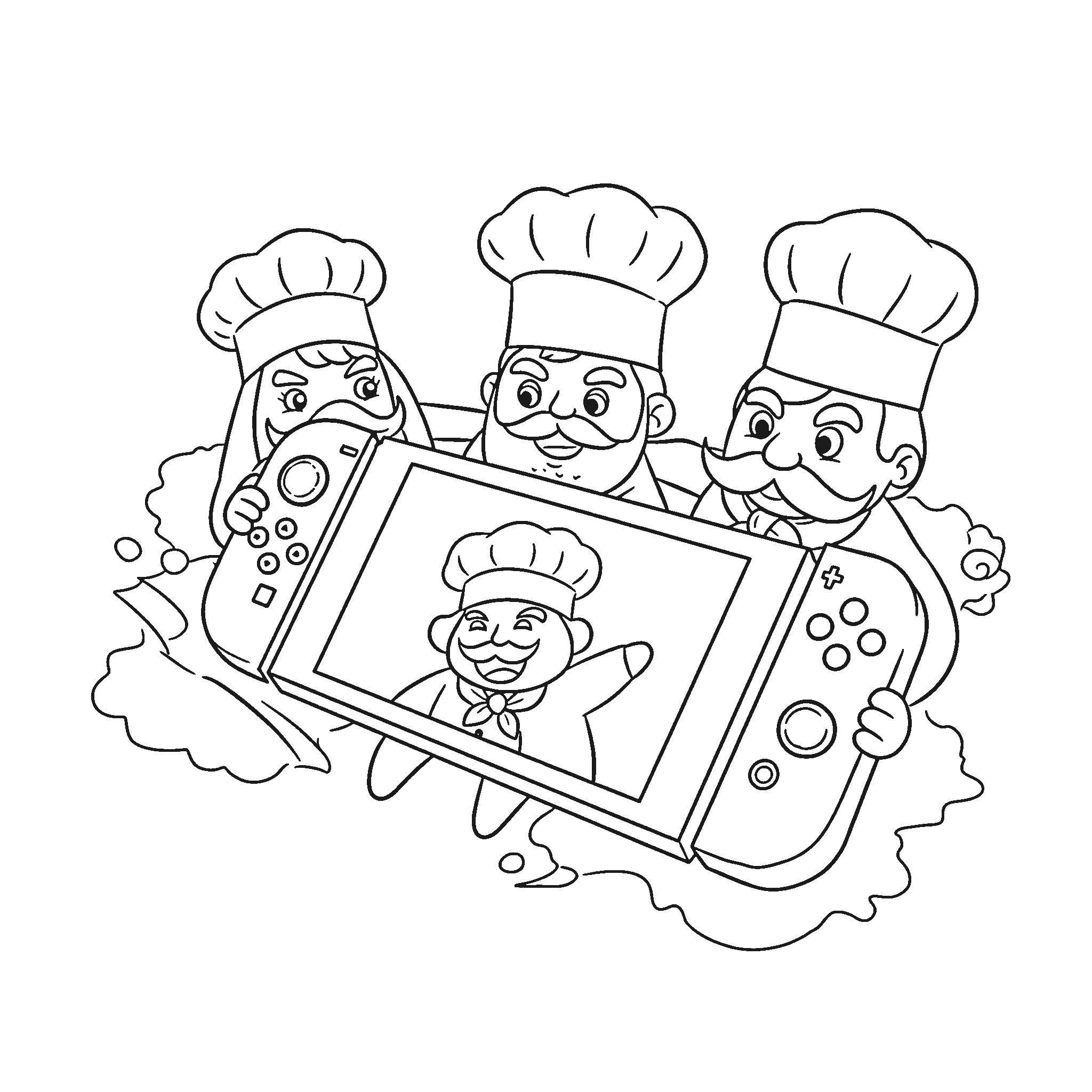 coloriage Nintendo Switch à imprimer kawaii