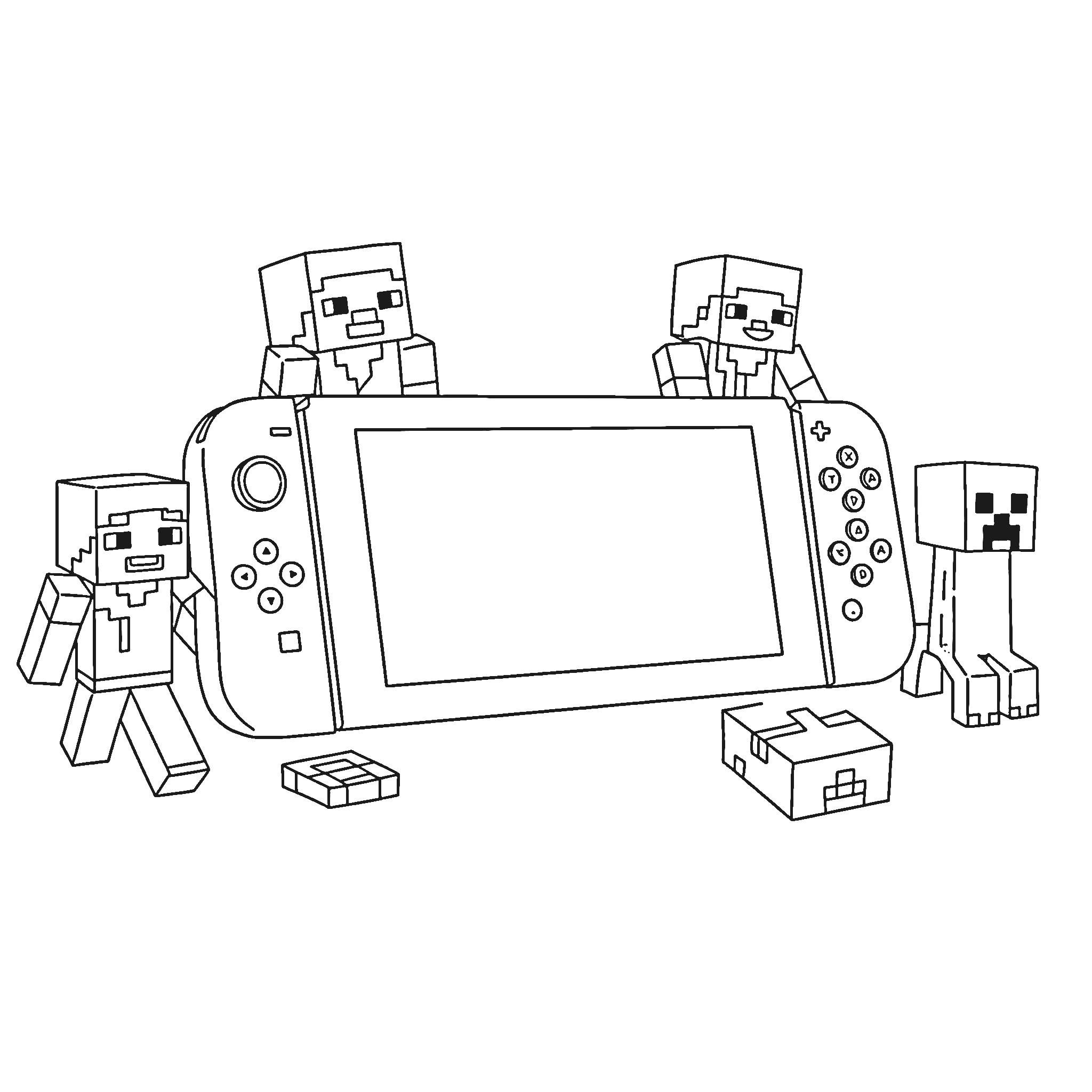 coloriage Nintendo Switch à imprimer gratuitement pdf