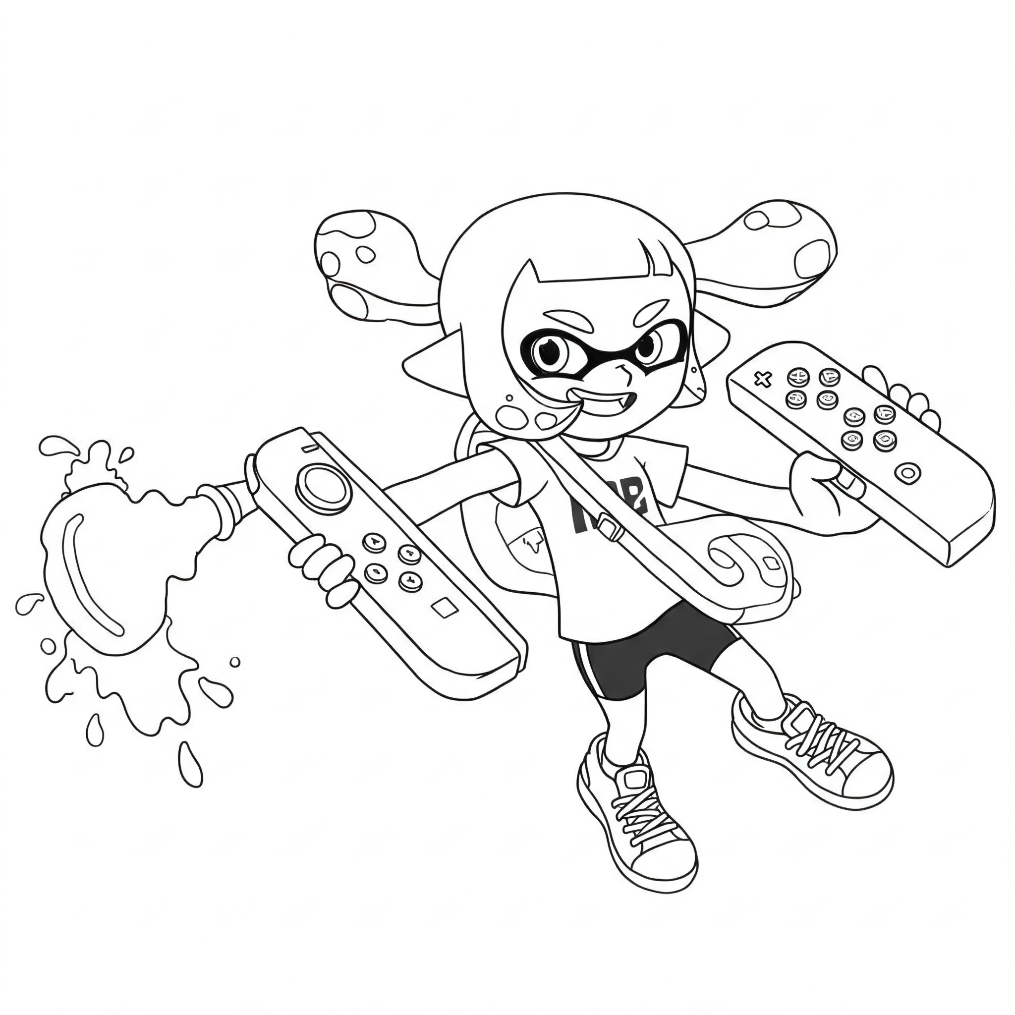 coloriage Nintendo Switch à imprimer pour enfant de 4 ans