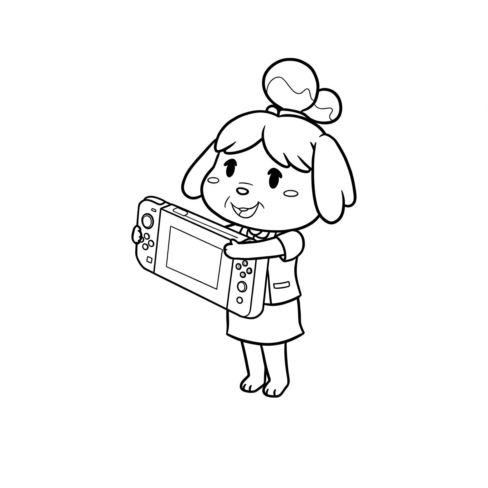coloriage Nintendo Switch à imprimer pour enfant de 3 ans