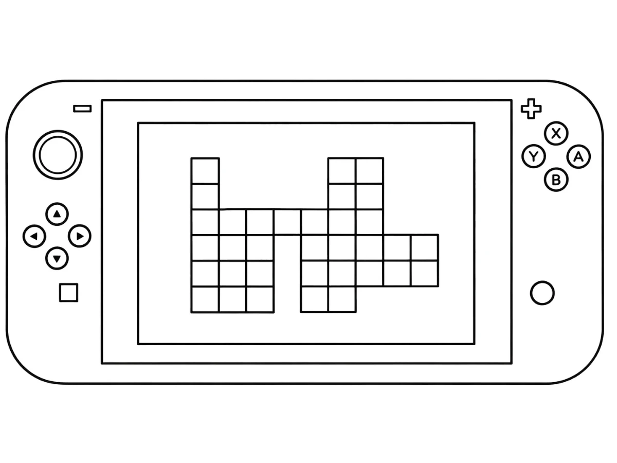 coloriage Nintendo Switch pour enfant de 6 ans