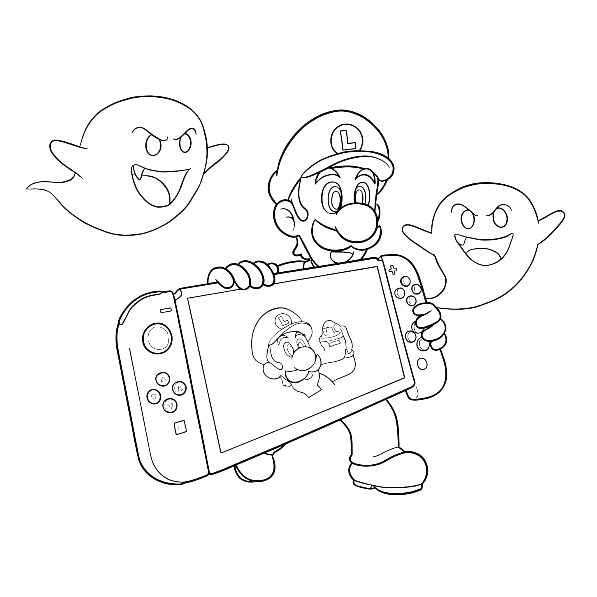 coloriage Nintendo Switch à imprimer pdf 1