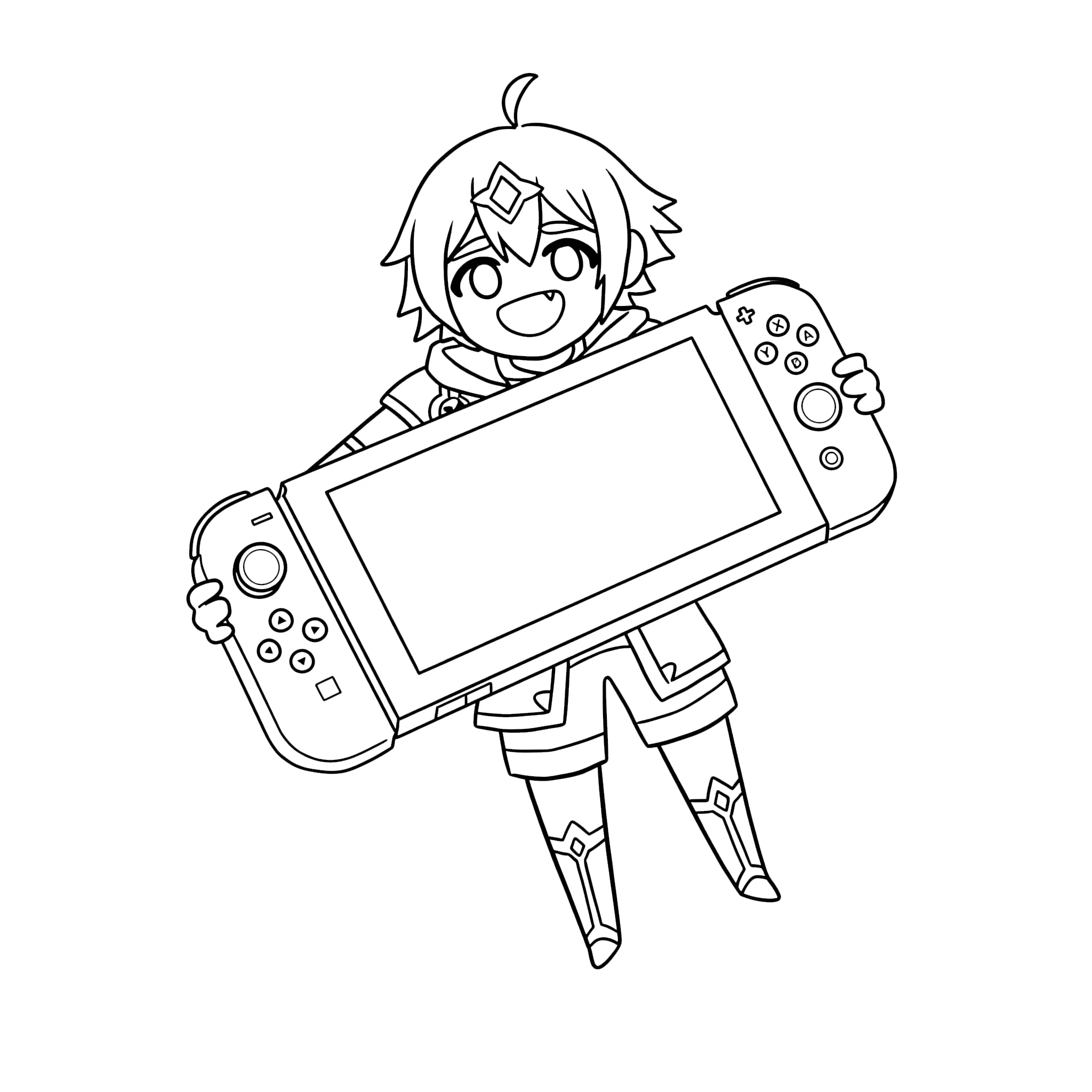 coloriage Nintendo Switch gratuit a imprimer
