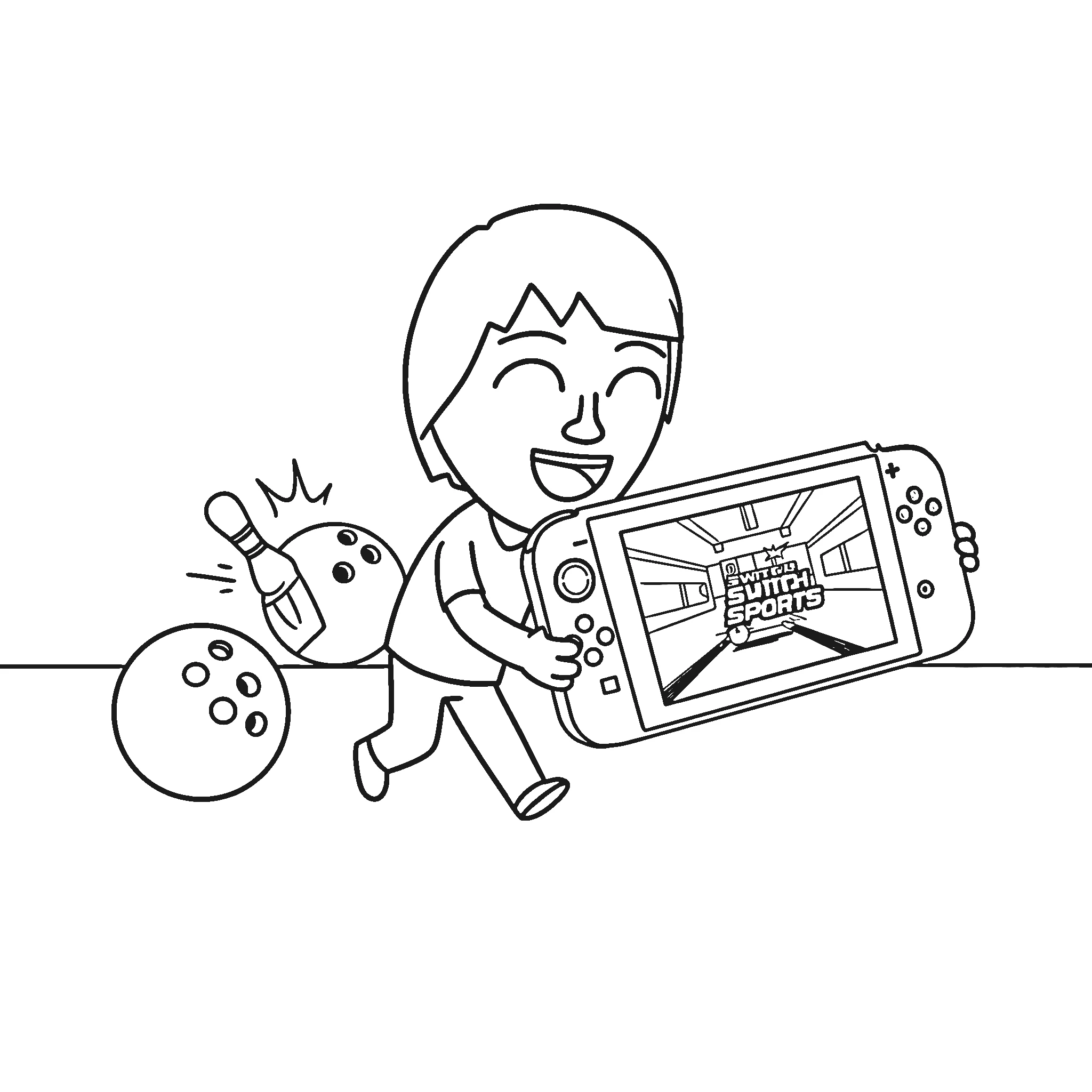 coloriage Nintendo Switch à imprimer pour enfant de 4 ans 1
