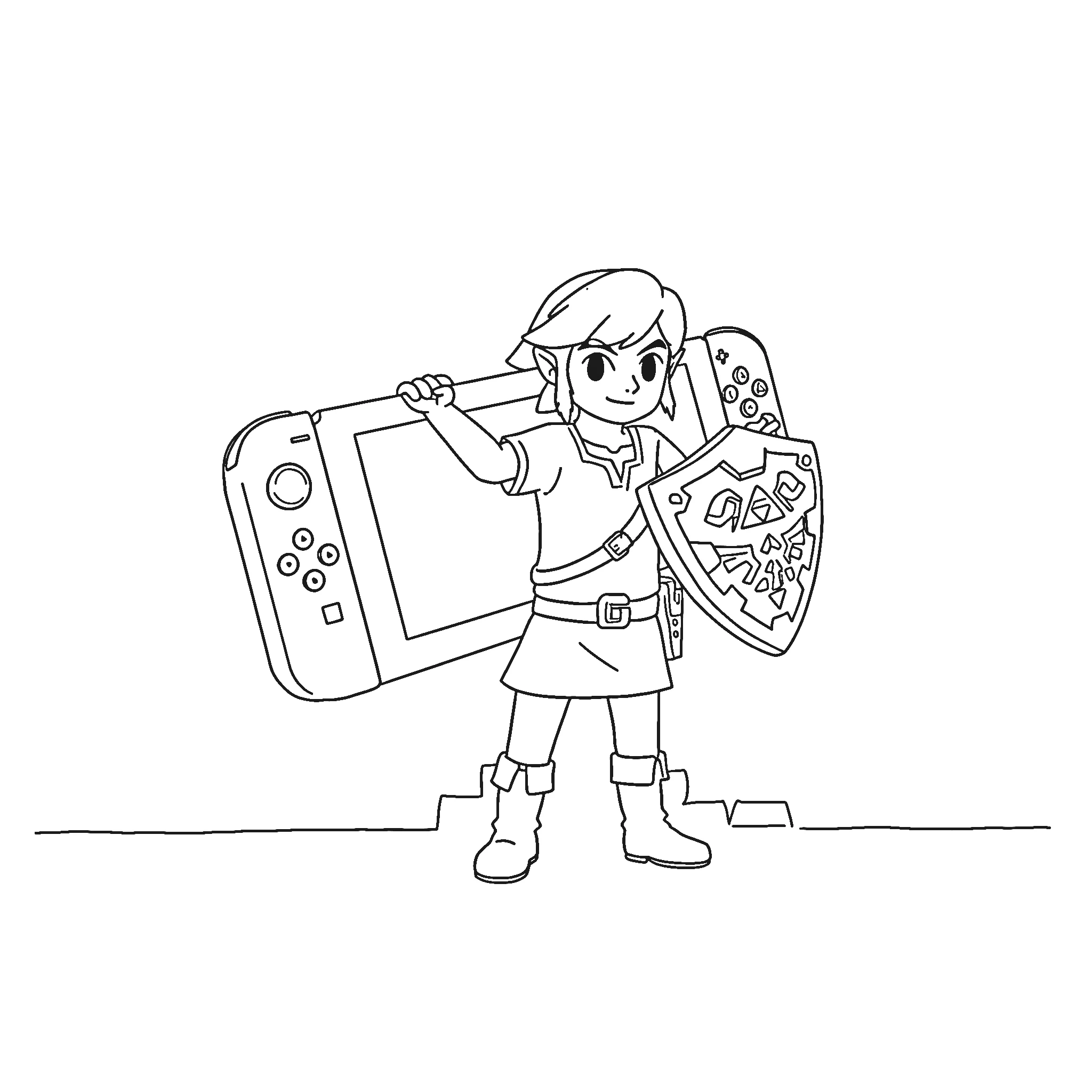 coloriage Nintendo Switch a imprimer