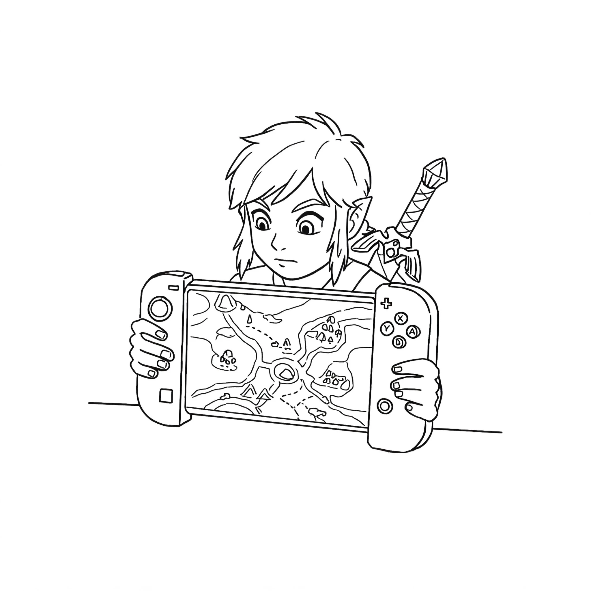 coloriage Nintendo Switch a imprimer gratuitement