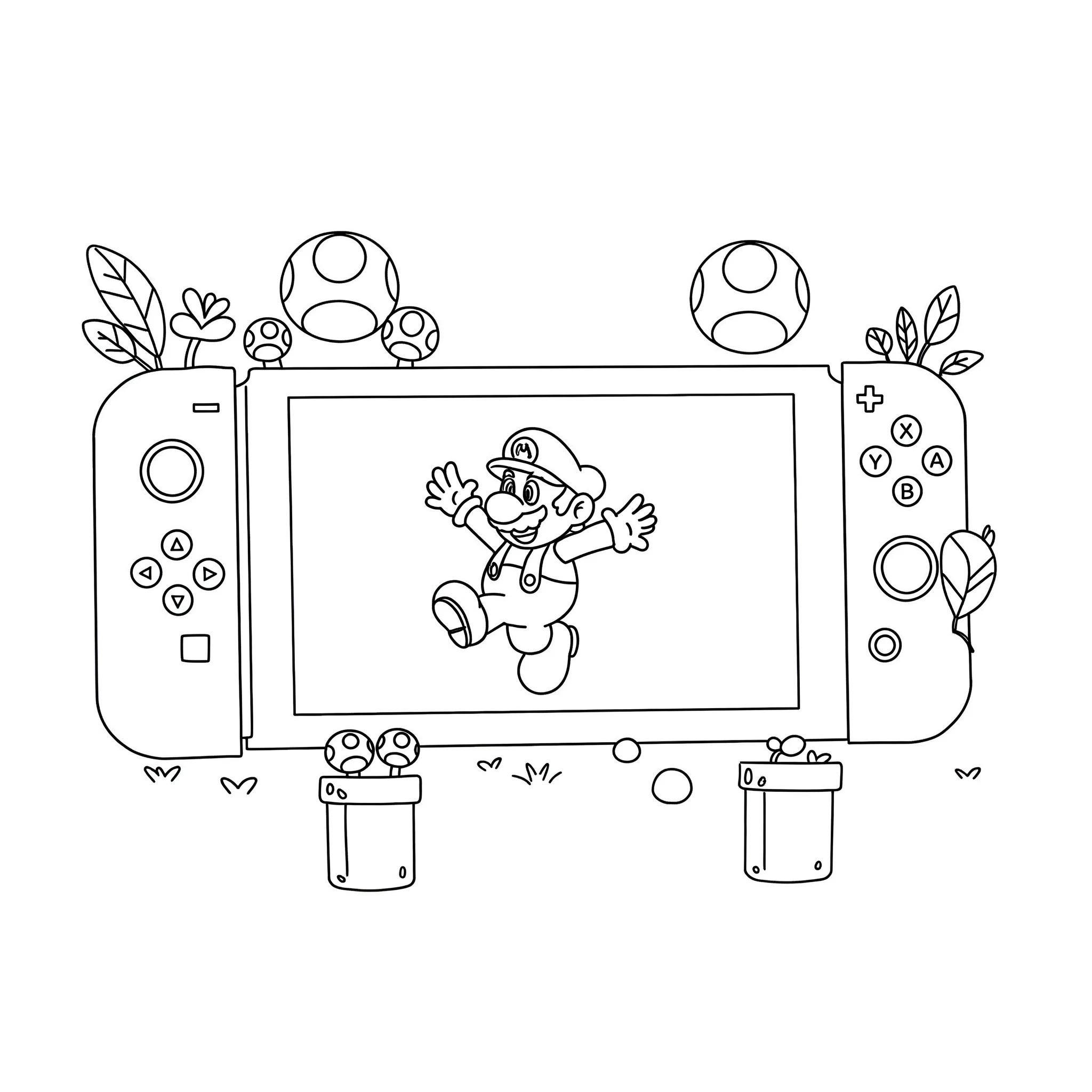 coloriage Nintendo Switch a colorier en ligne gratuitement 1
