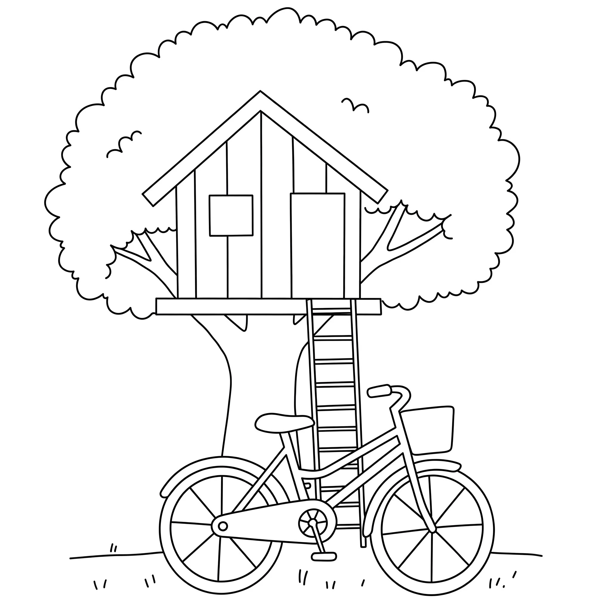 coloriage Vélo et découpage à imprimer 1