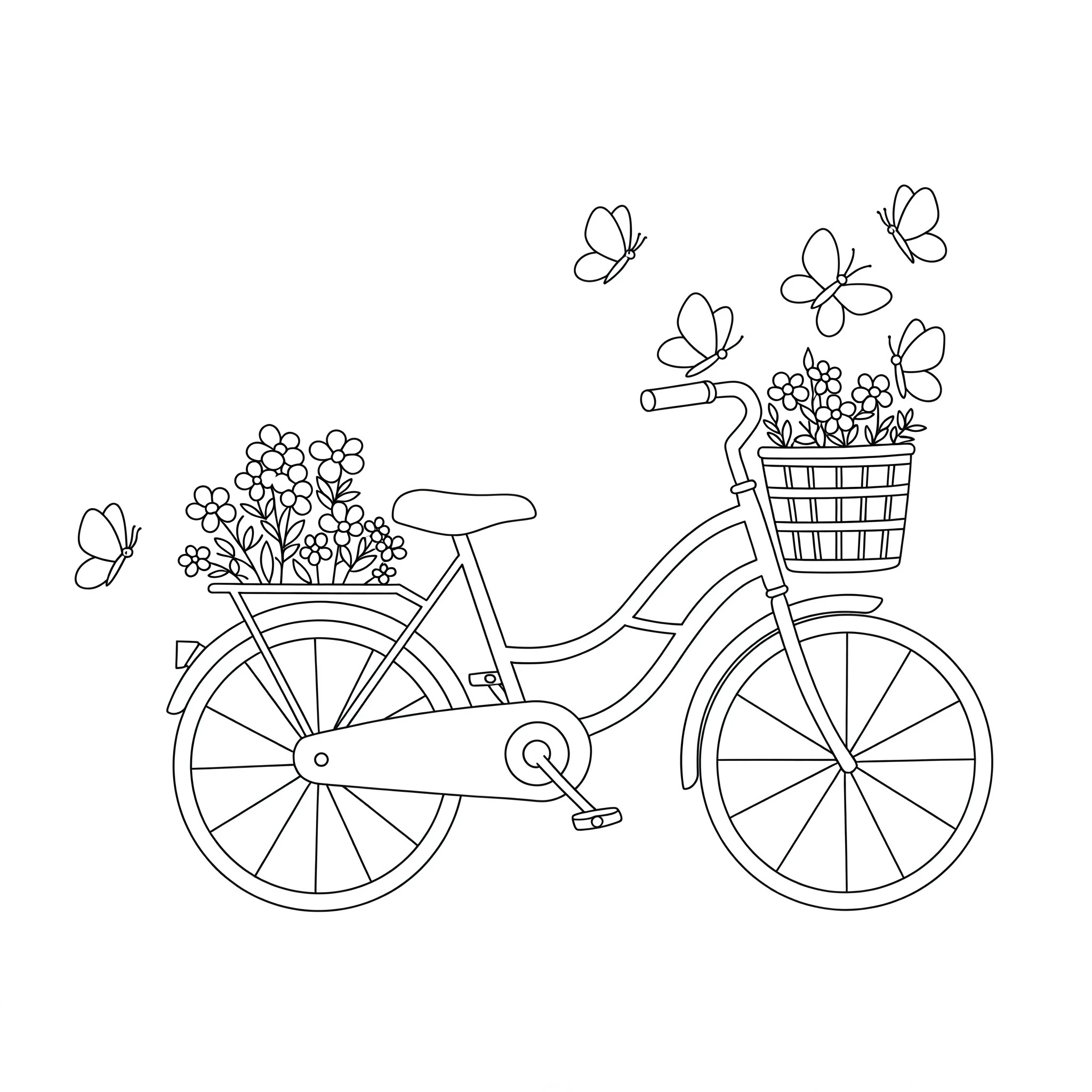 coloriage Vélo de pour enfants