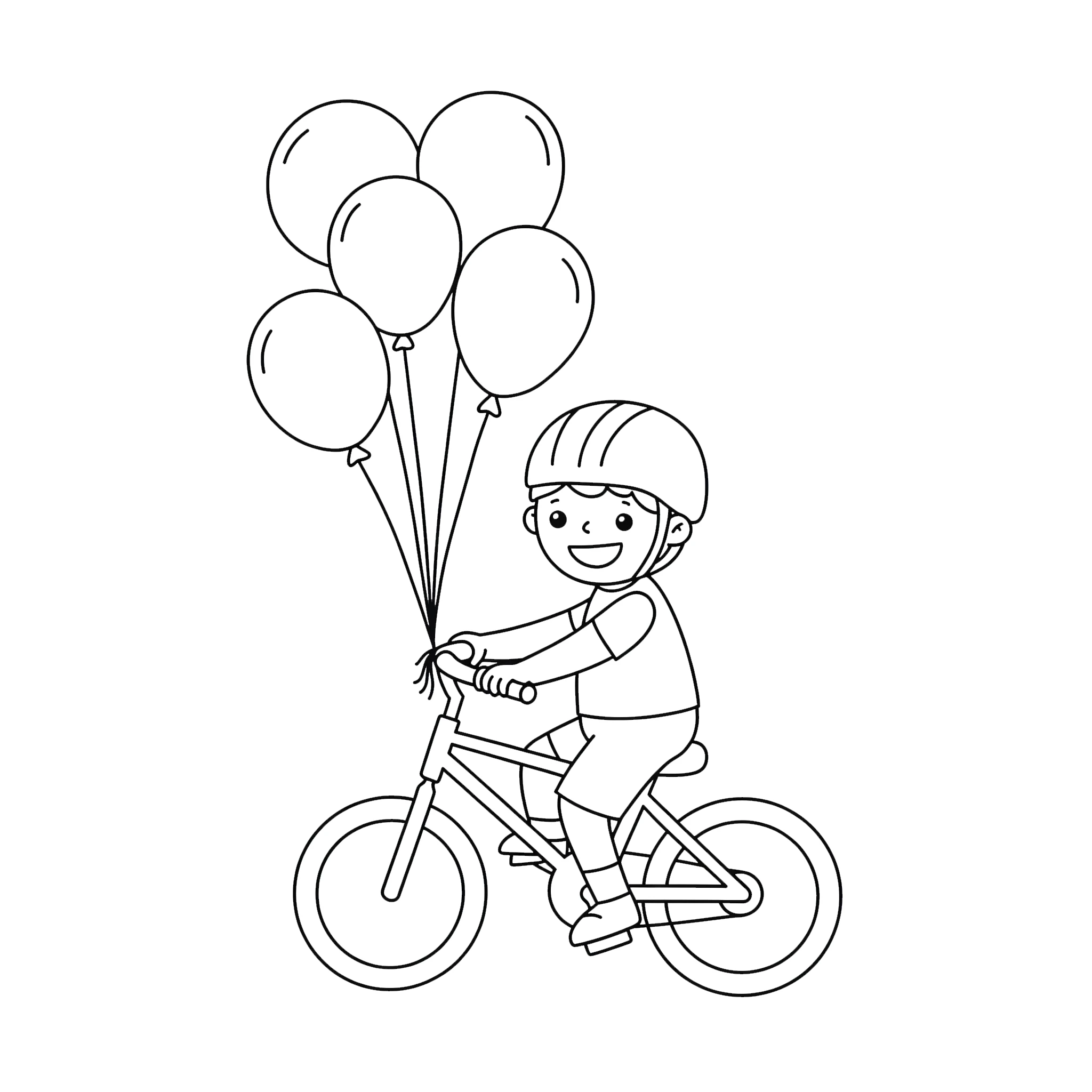 coloriage Vélo educatif pour enfant