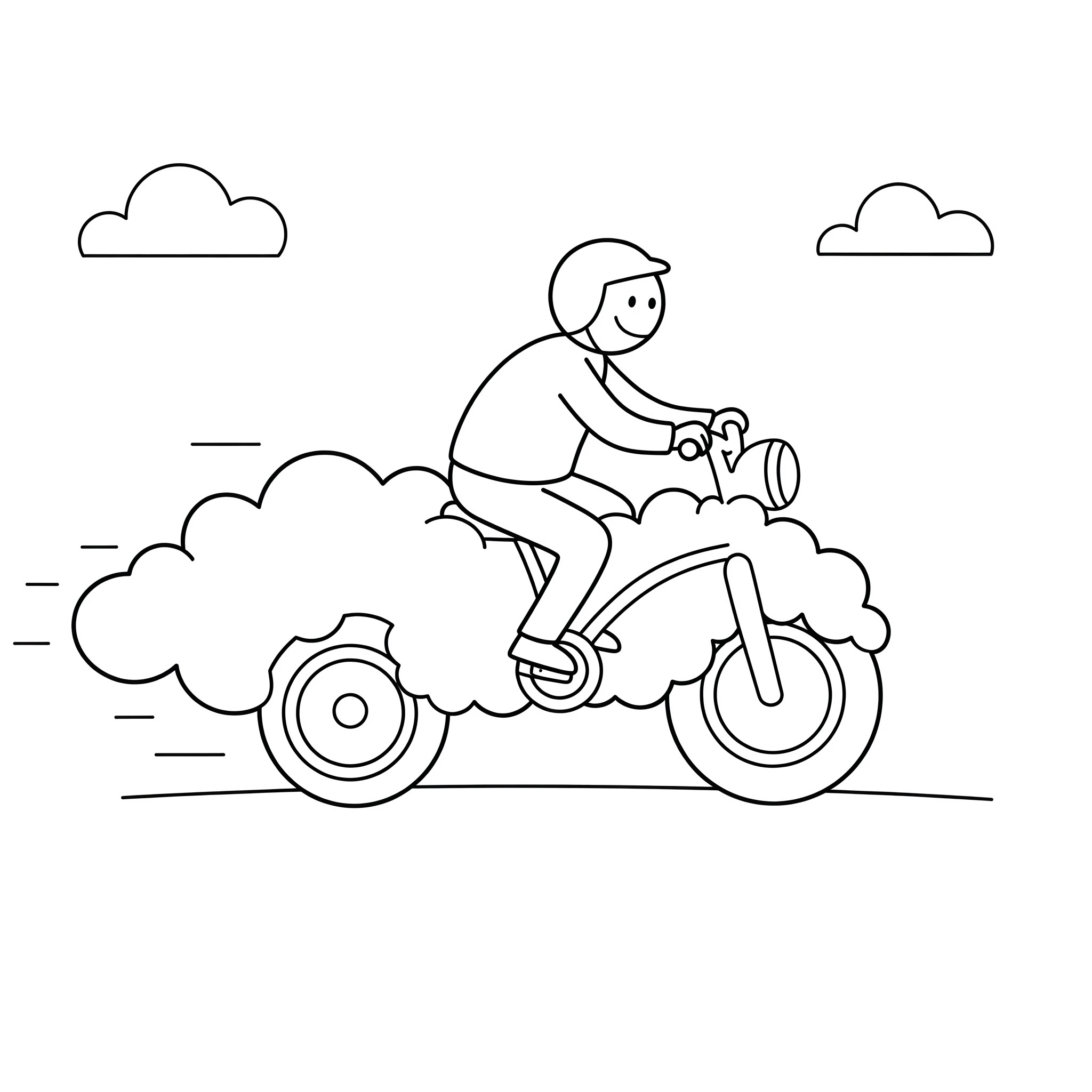 coloriage Vélo à imprimer pour enfant de 10 ans