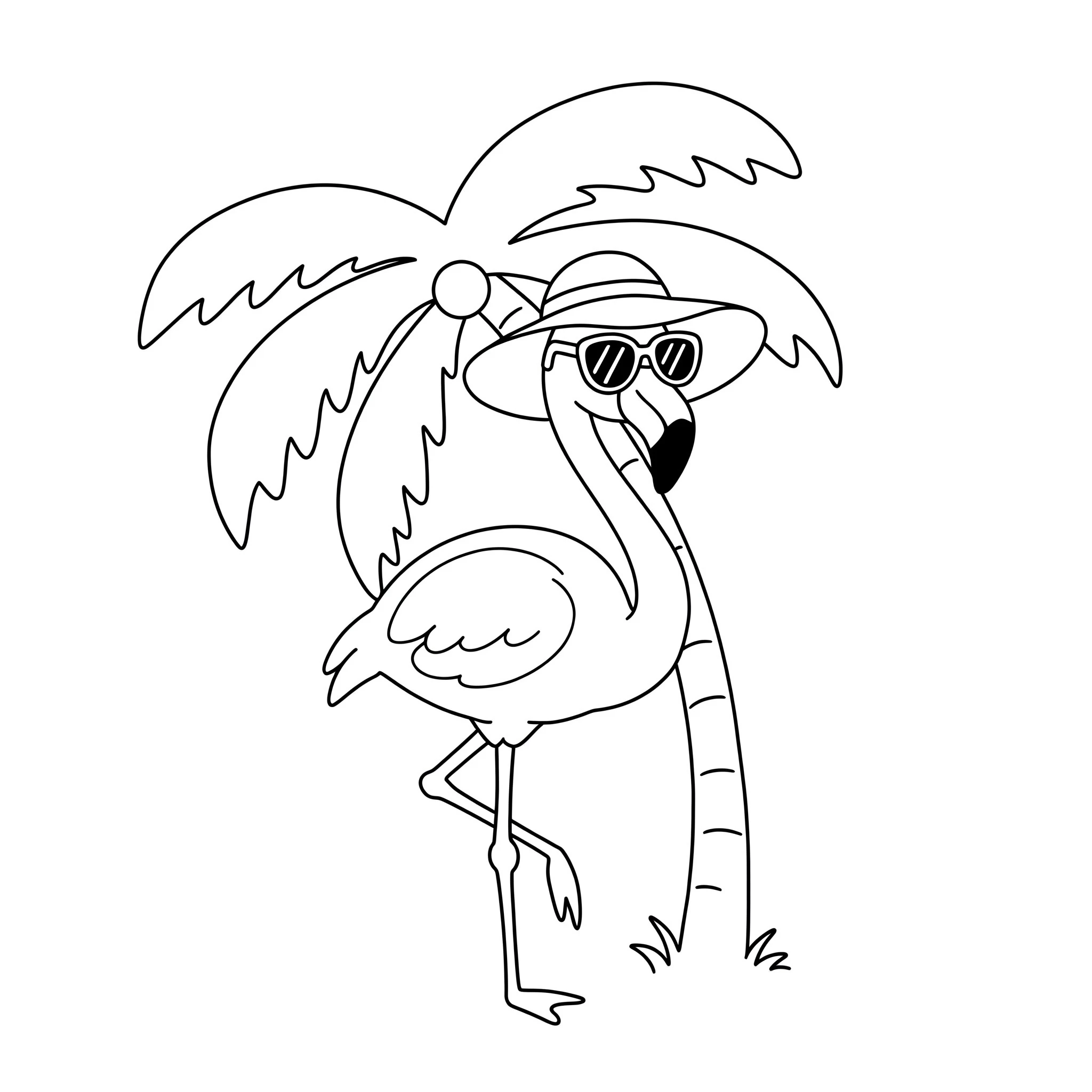 coloriage Flamant Rose de pour enfants