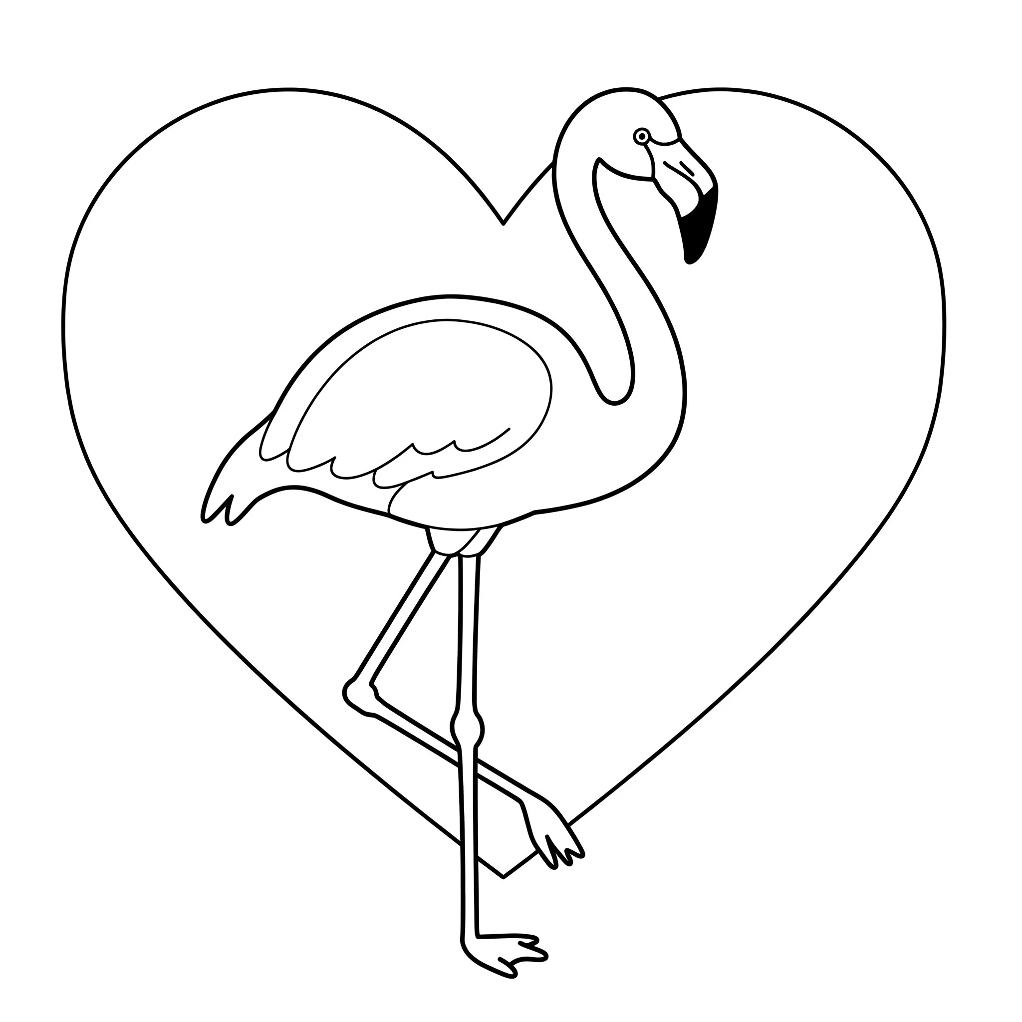 coloriage Flamant Rose pour enfants a imprimer
