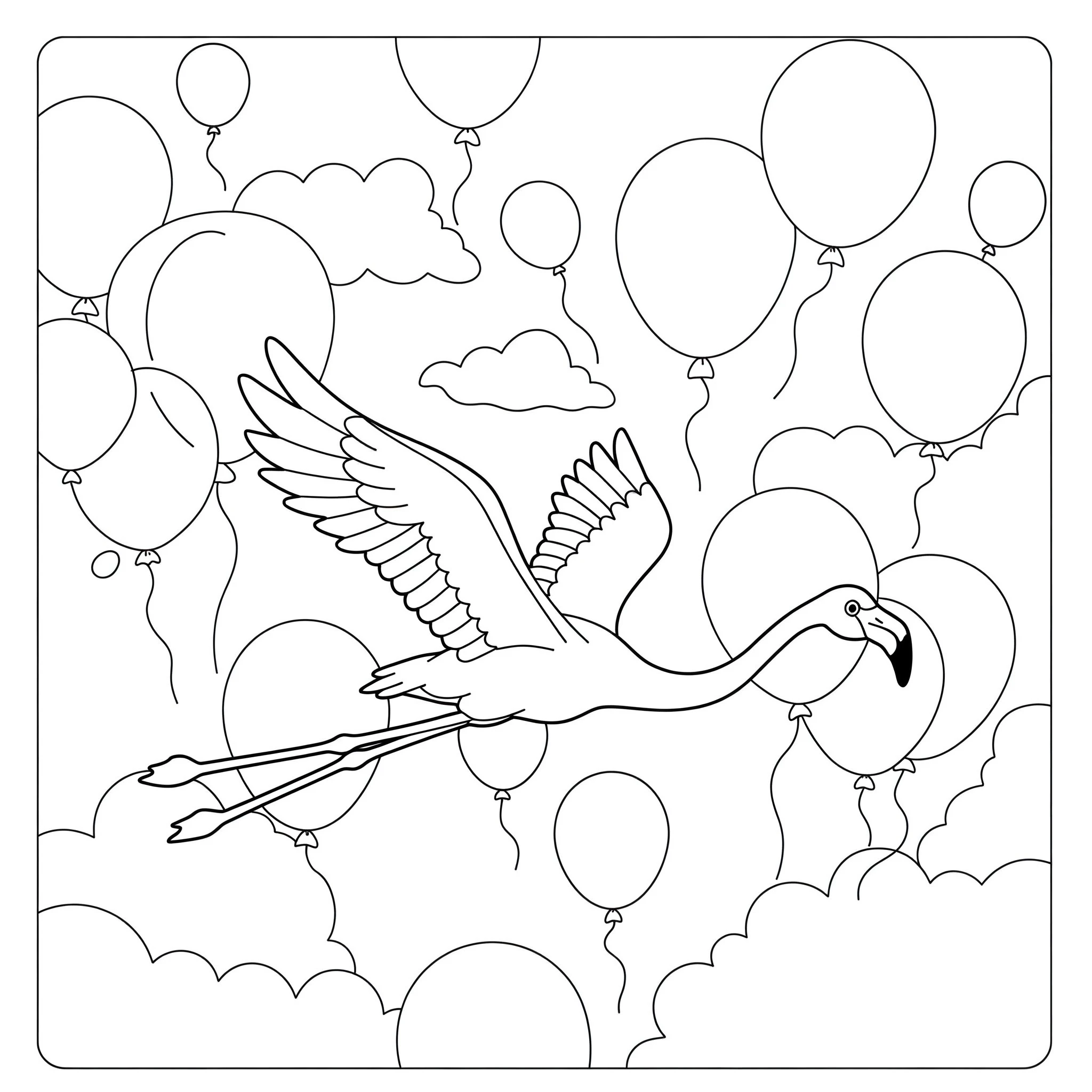 télécharger coloriage Flamant Rose gratuit