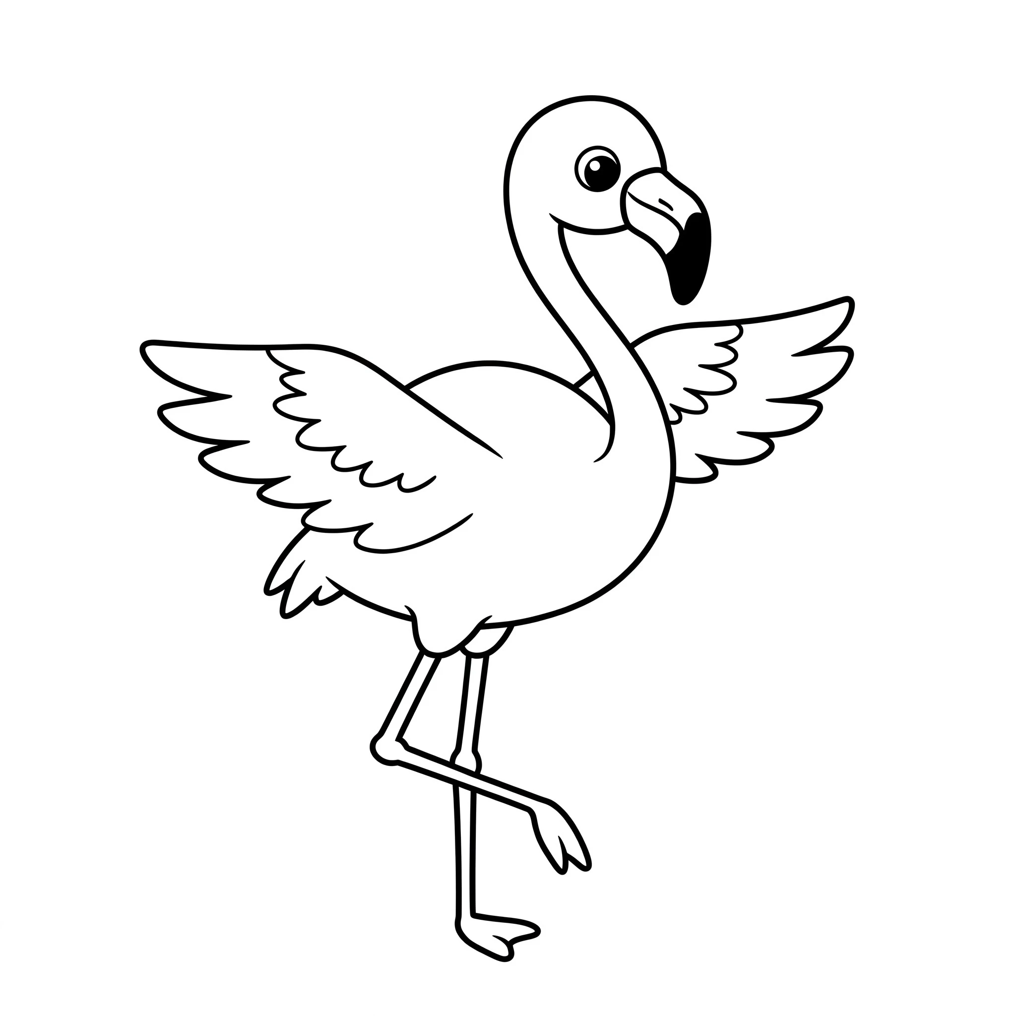 coloriage Flamant Rose pour enfant de 10 ans 2