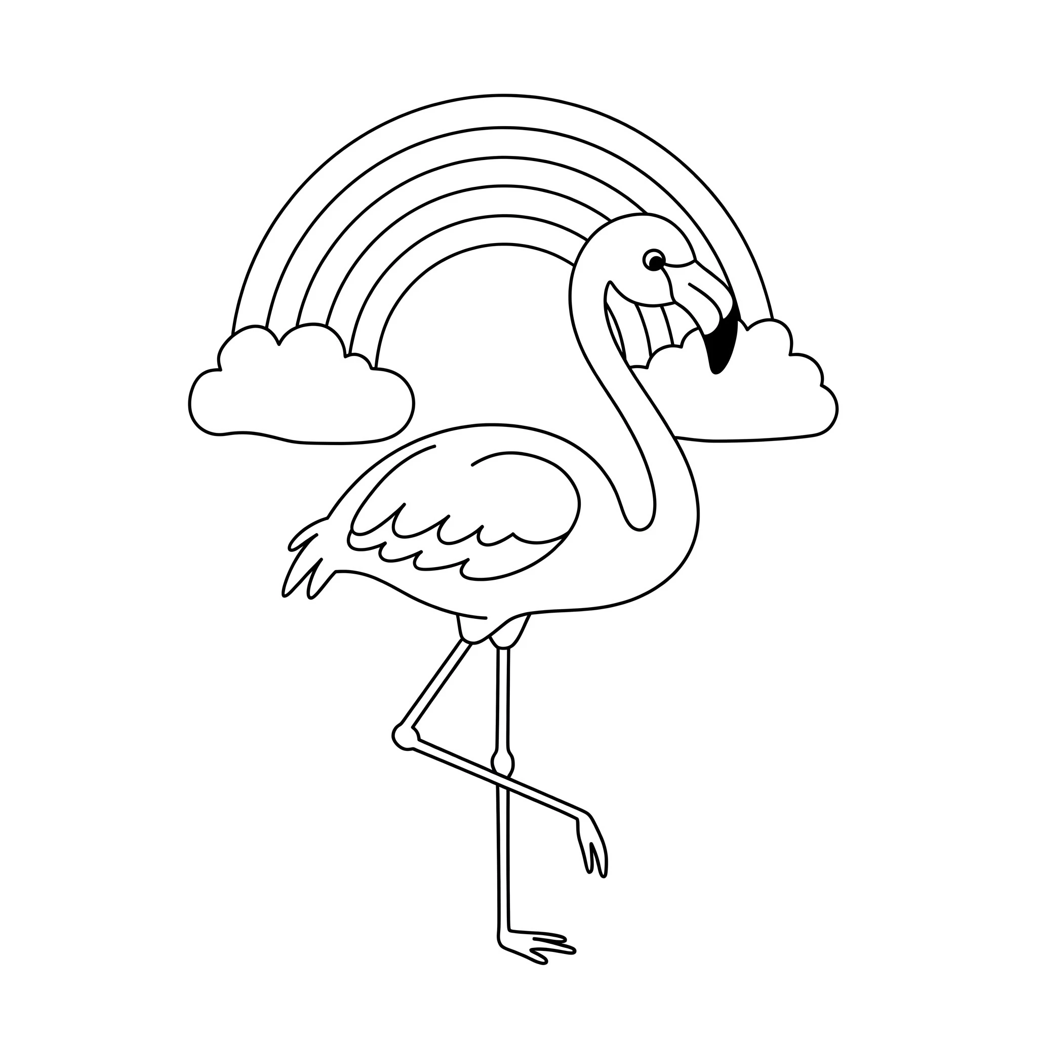 coloriage Flamant Rose pour enfant de 10 ans 3