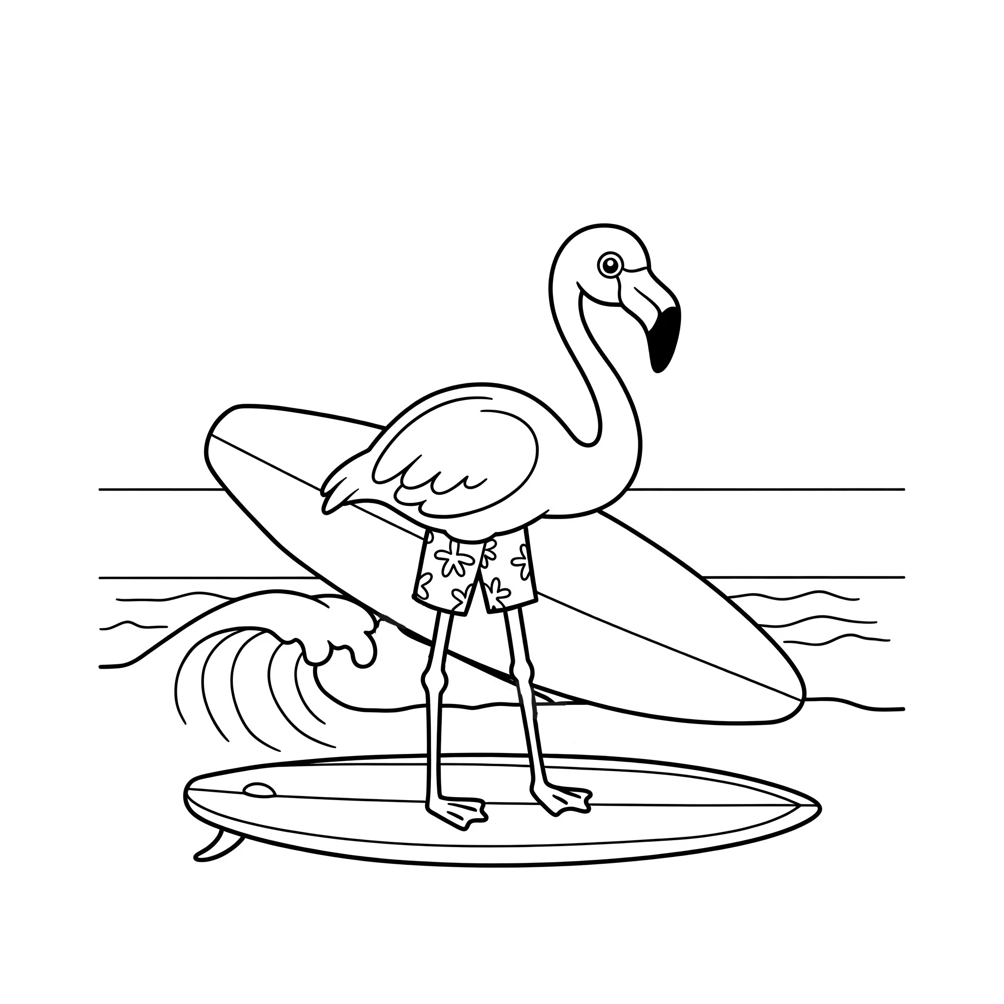 coloriage Flamant Rose pour primaire