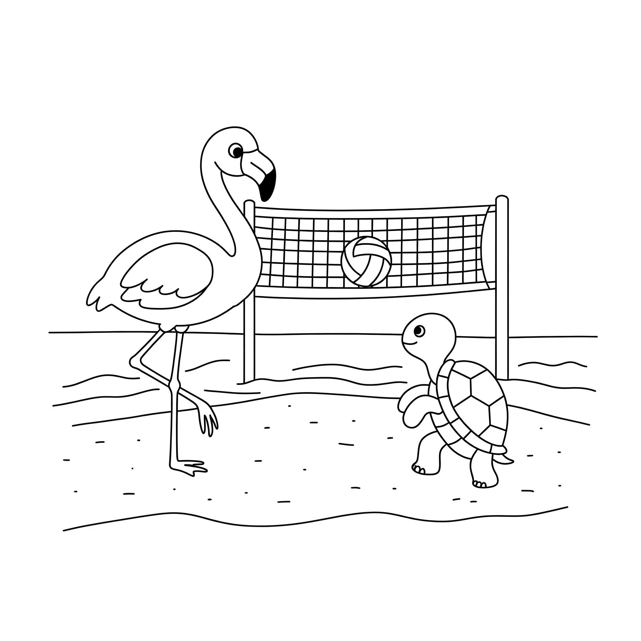 coloriage Flamant Rose en ligne pour enfant
