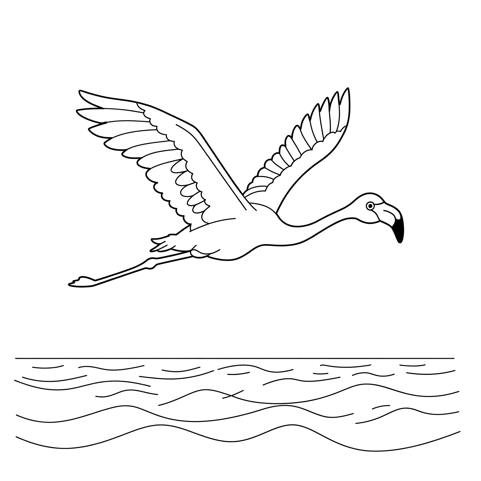 coloriage Flamant Rose a imprimer 1