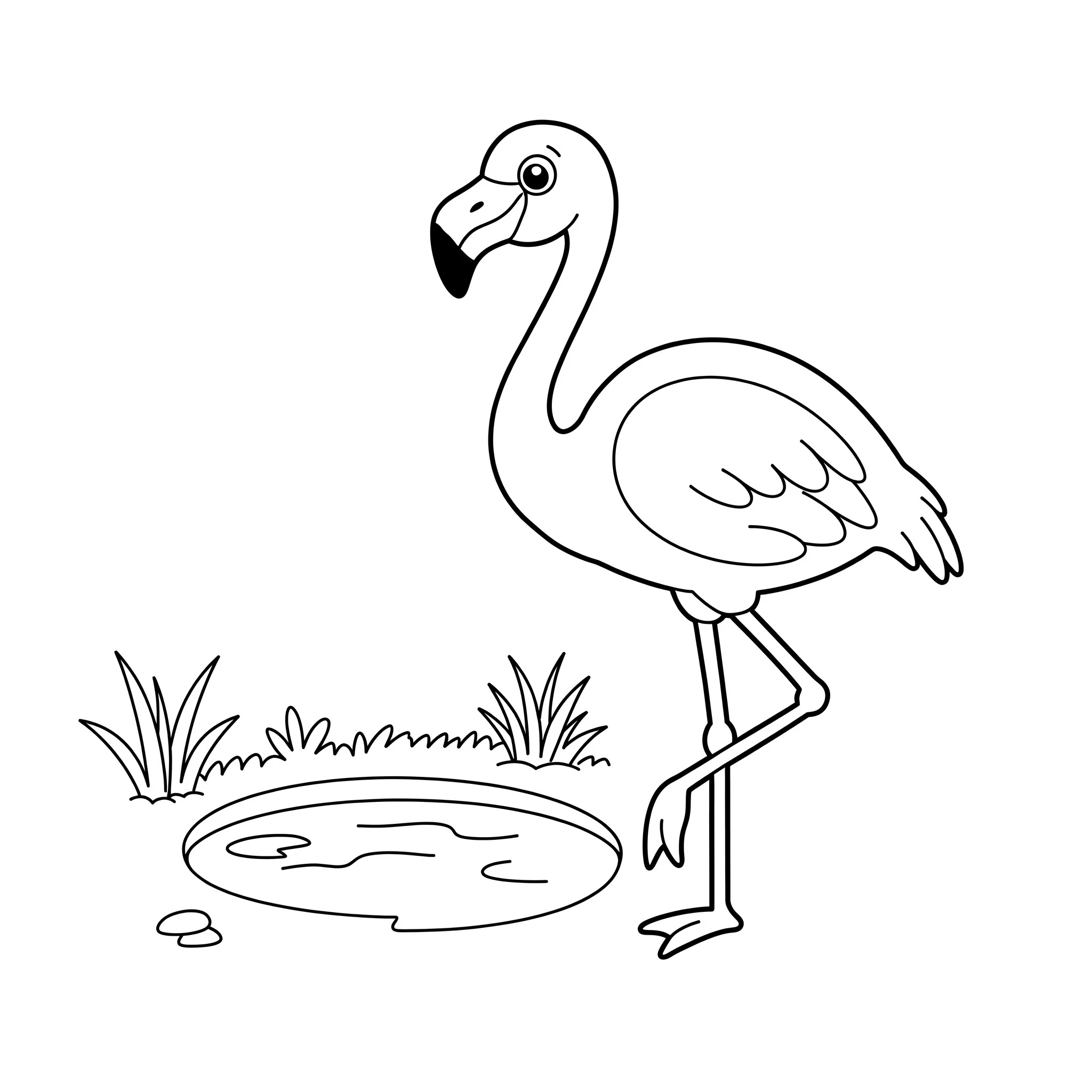 imprimer coloriage Flamant Rose gratuit