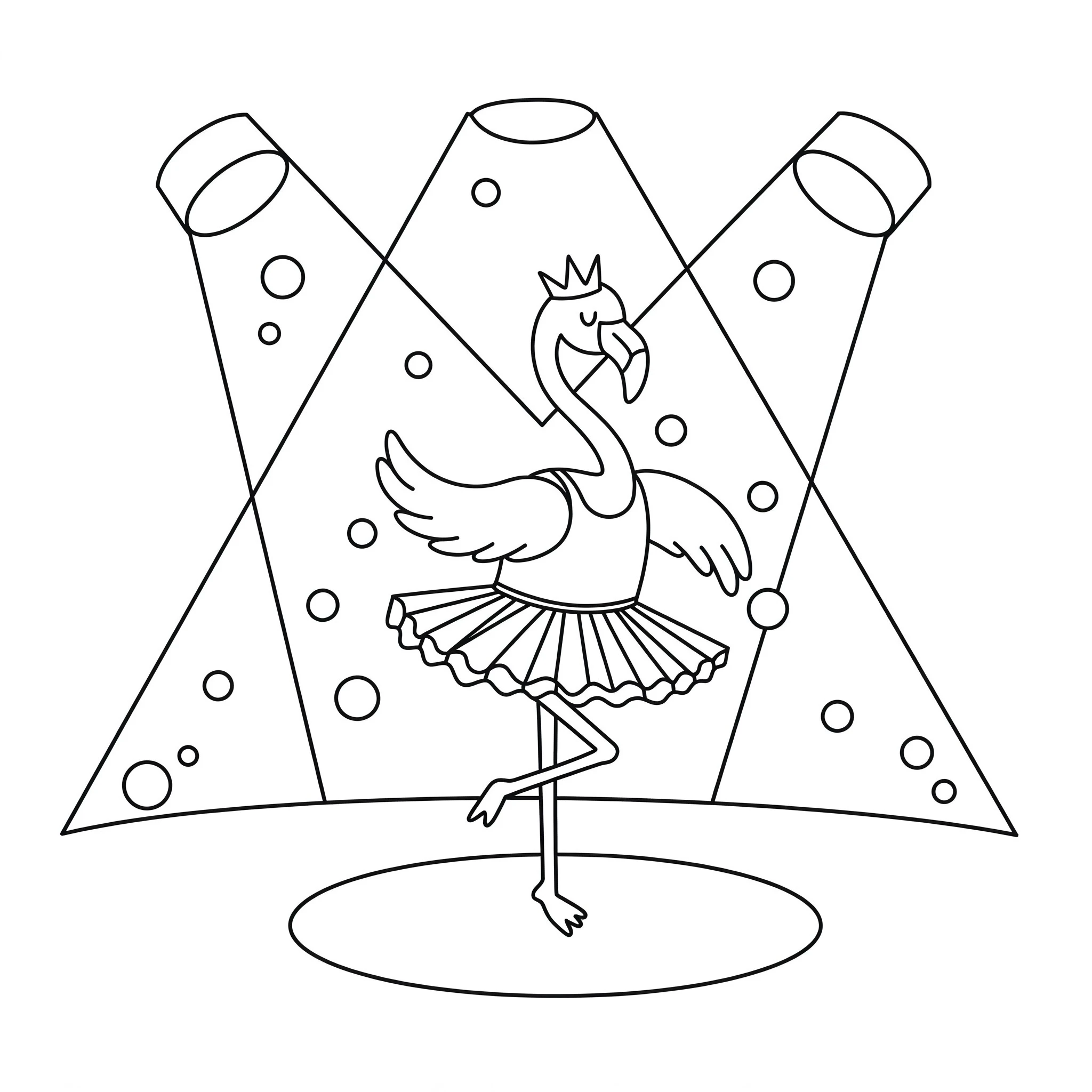 coloriage Flamant Rose pour enfant à imprimer