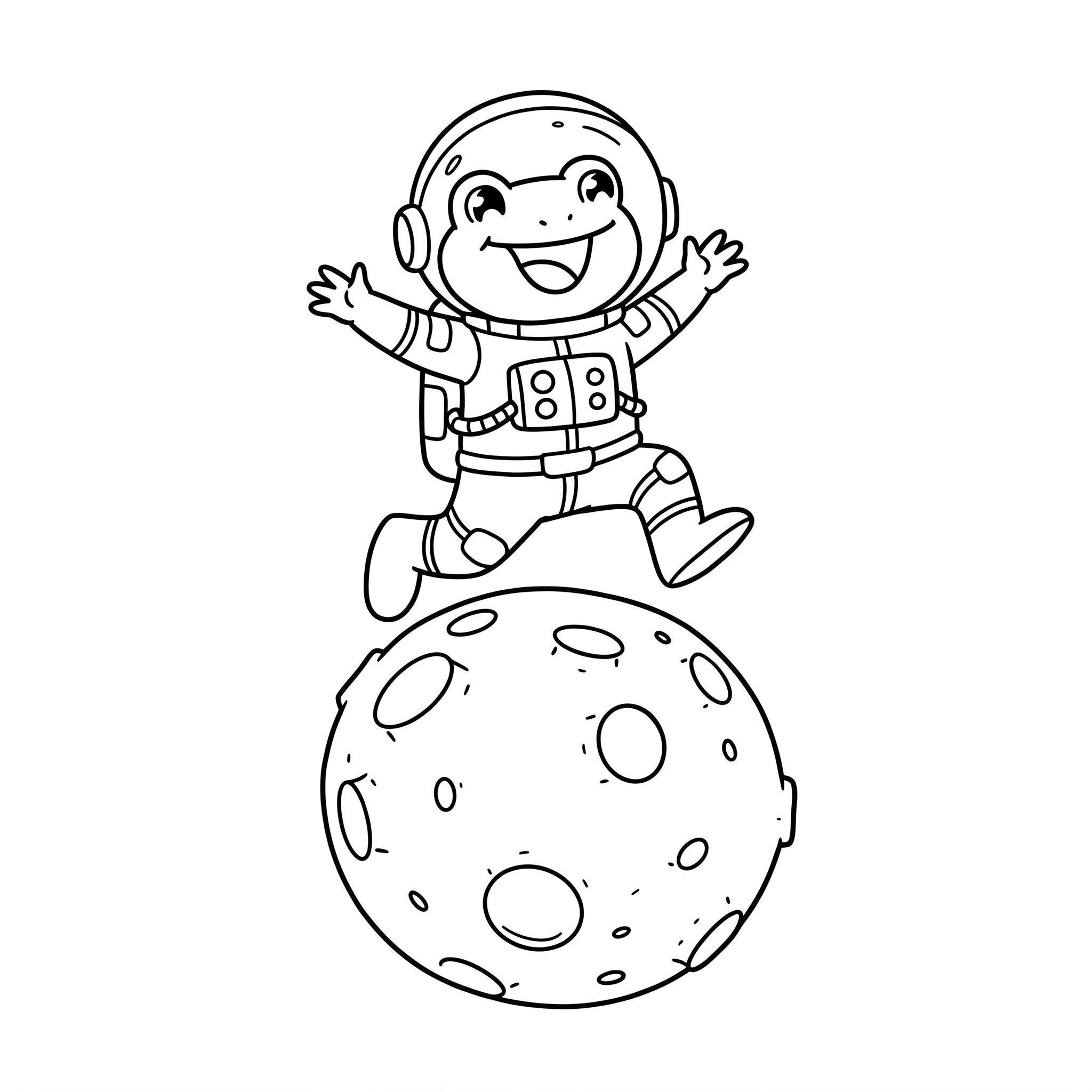 image pour coloriage Astronaute enfant