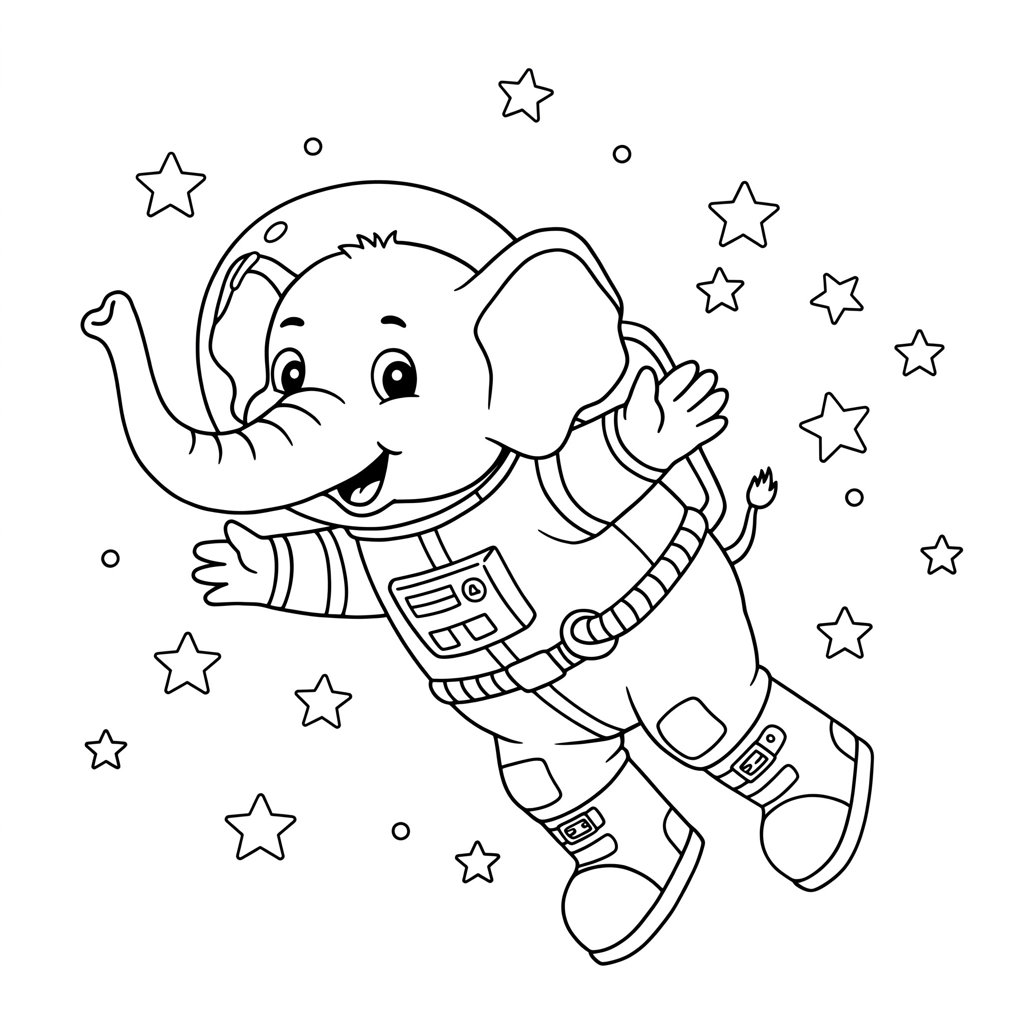 coloriage Astronaute pour enfants a imprimer
