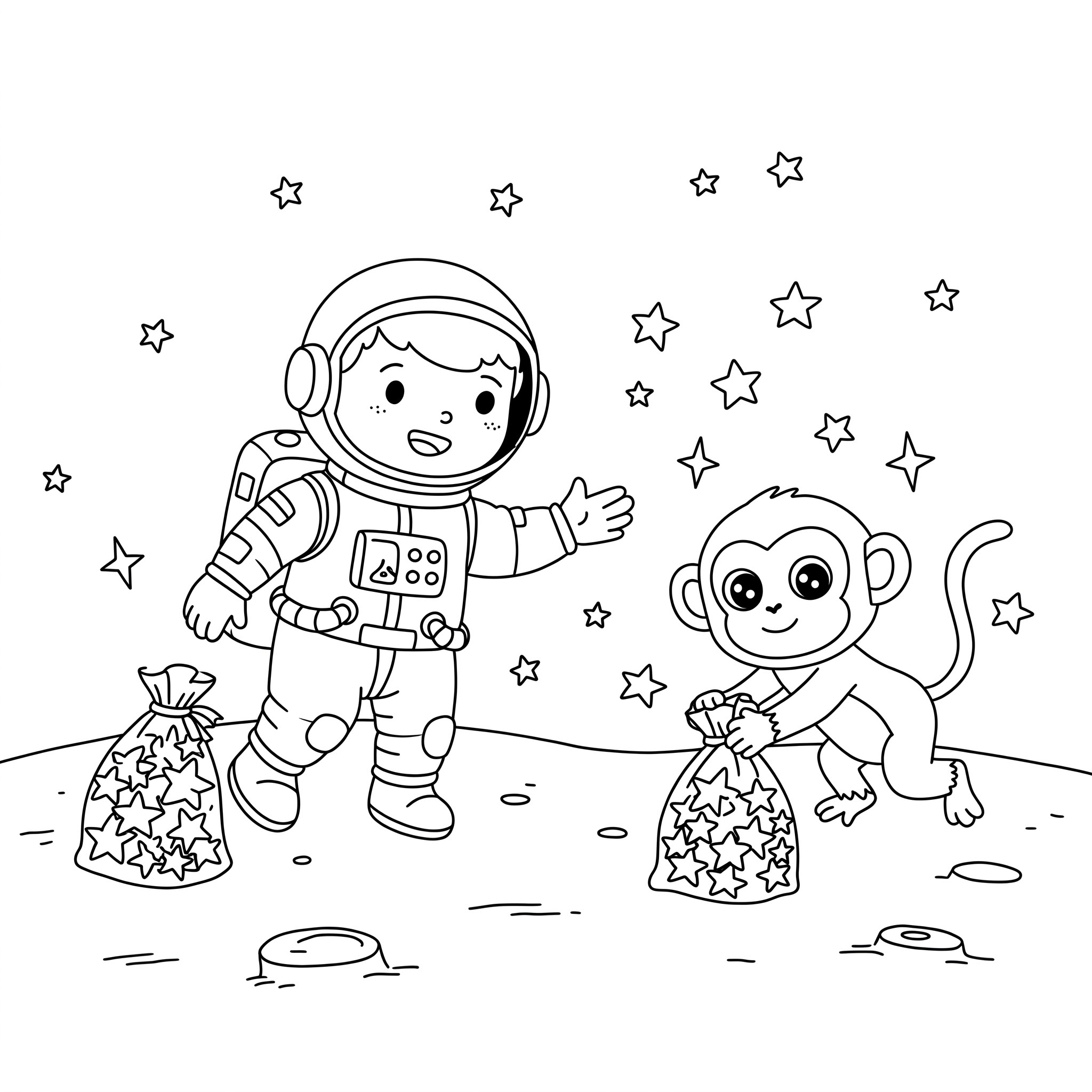 coloriage Astronaute a telecharger