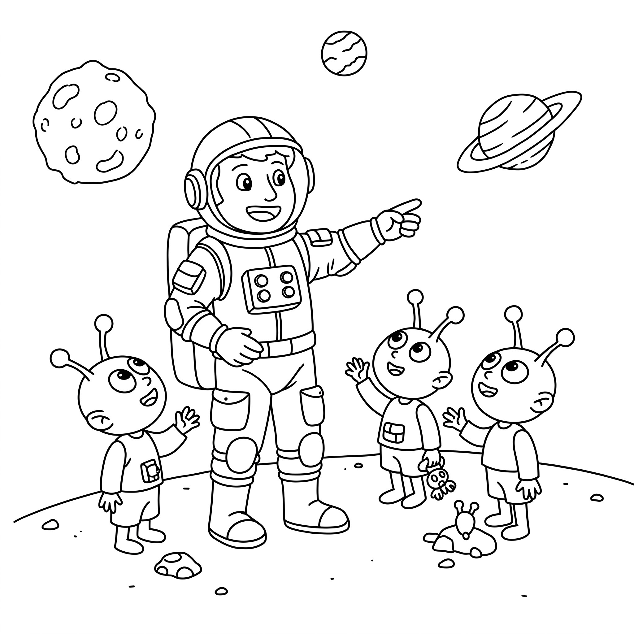 a imprimer coloriage Astronaute gratuit