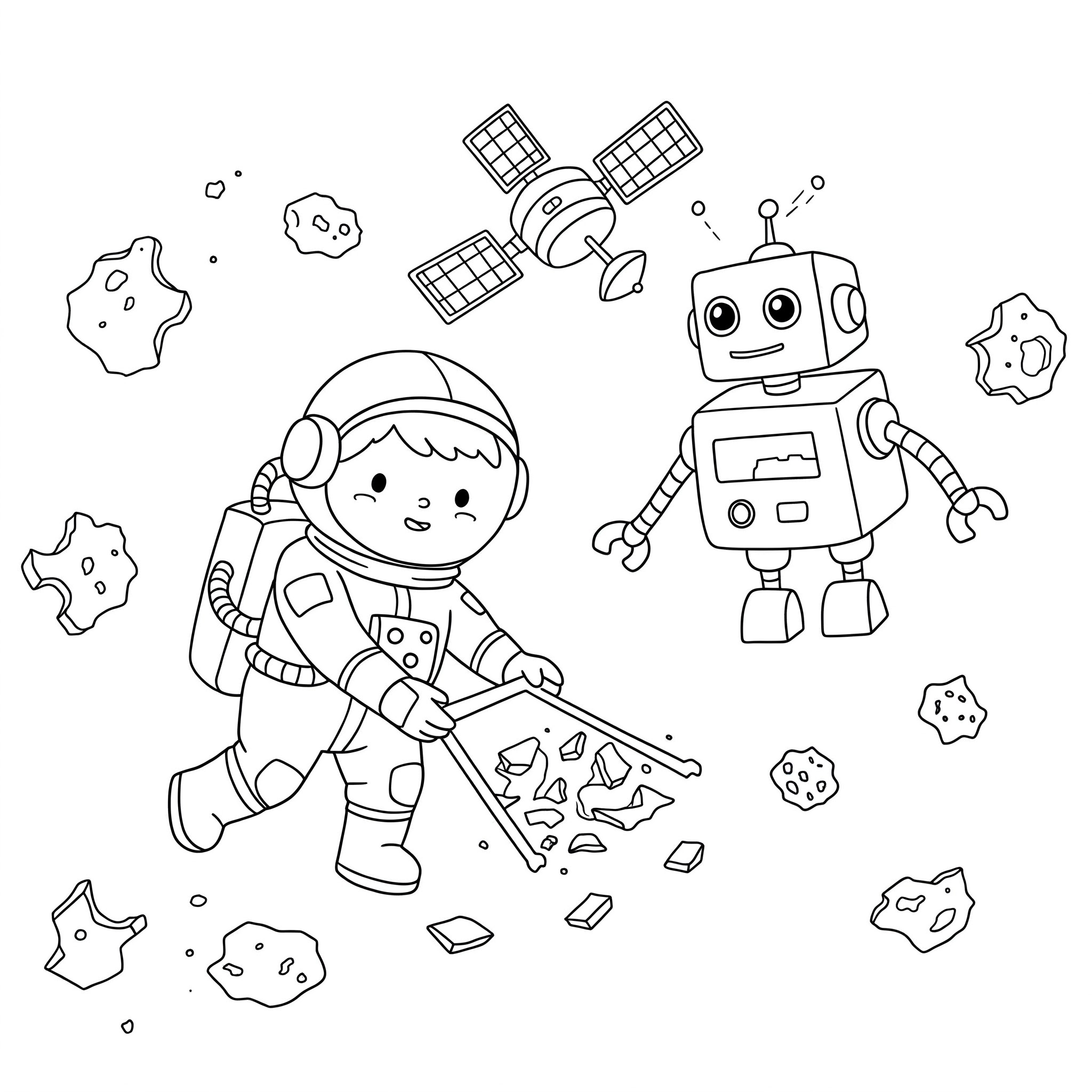 imprimer coloriage Astronaute gratuit