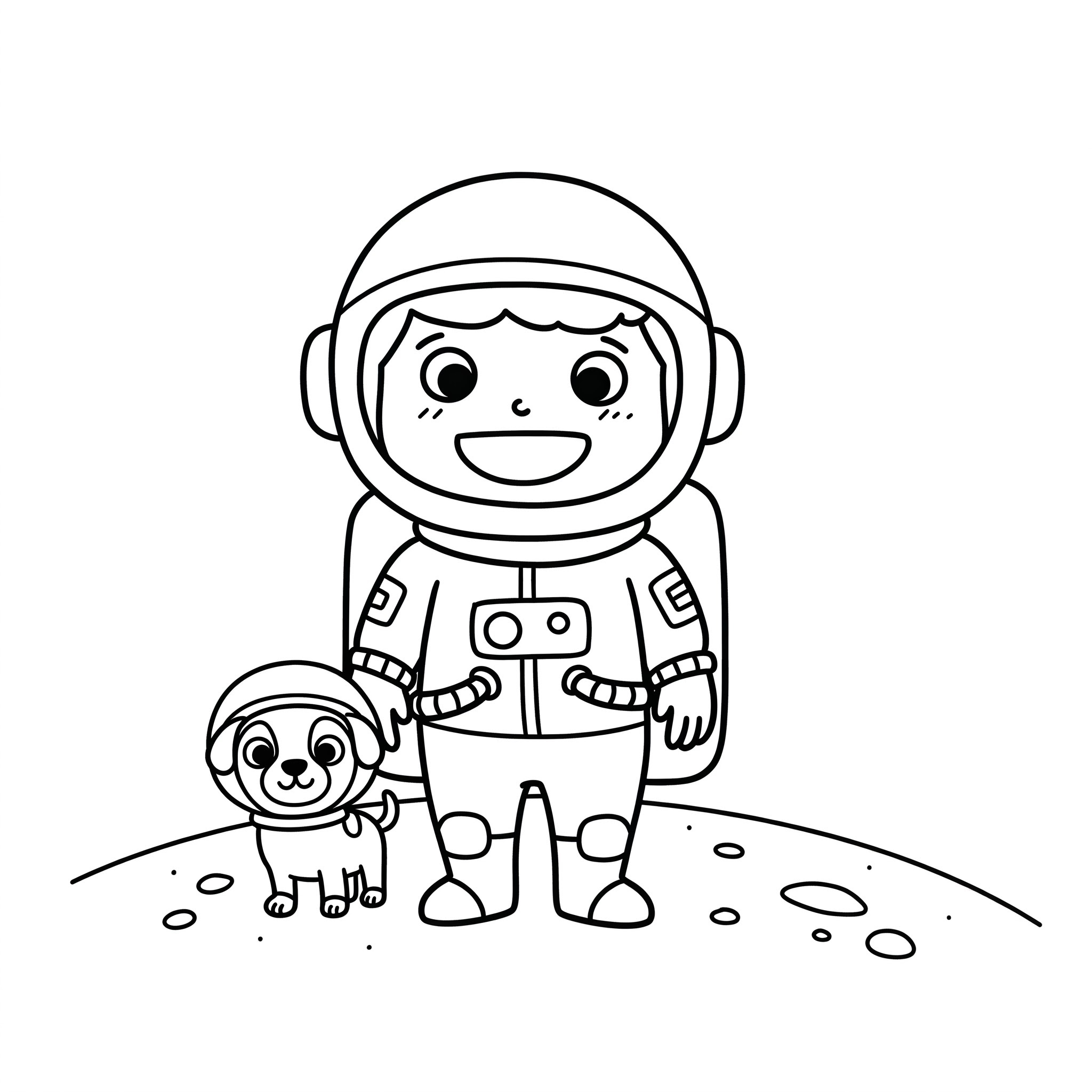 coloriage Astronaute pour enfant de 7 ans 1