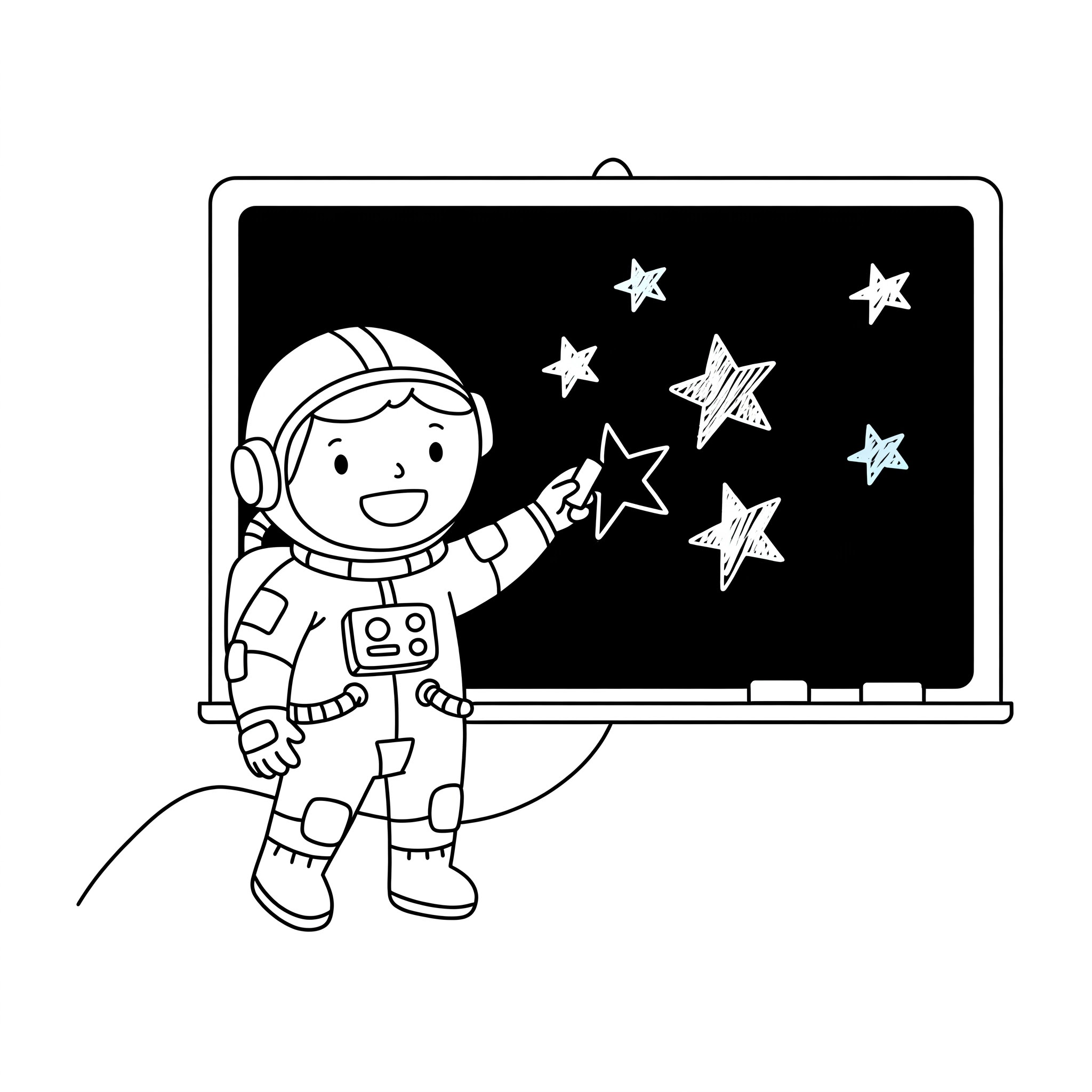 coloriage Astronaute a colorier en ligne gratuitement 2