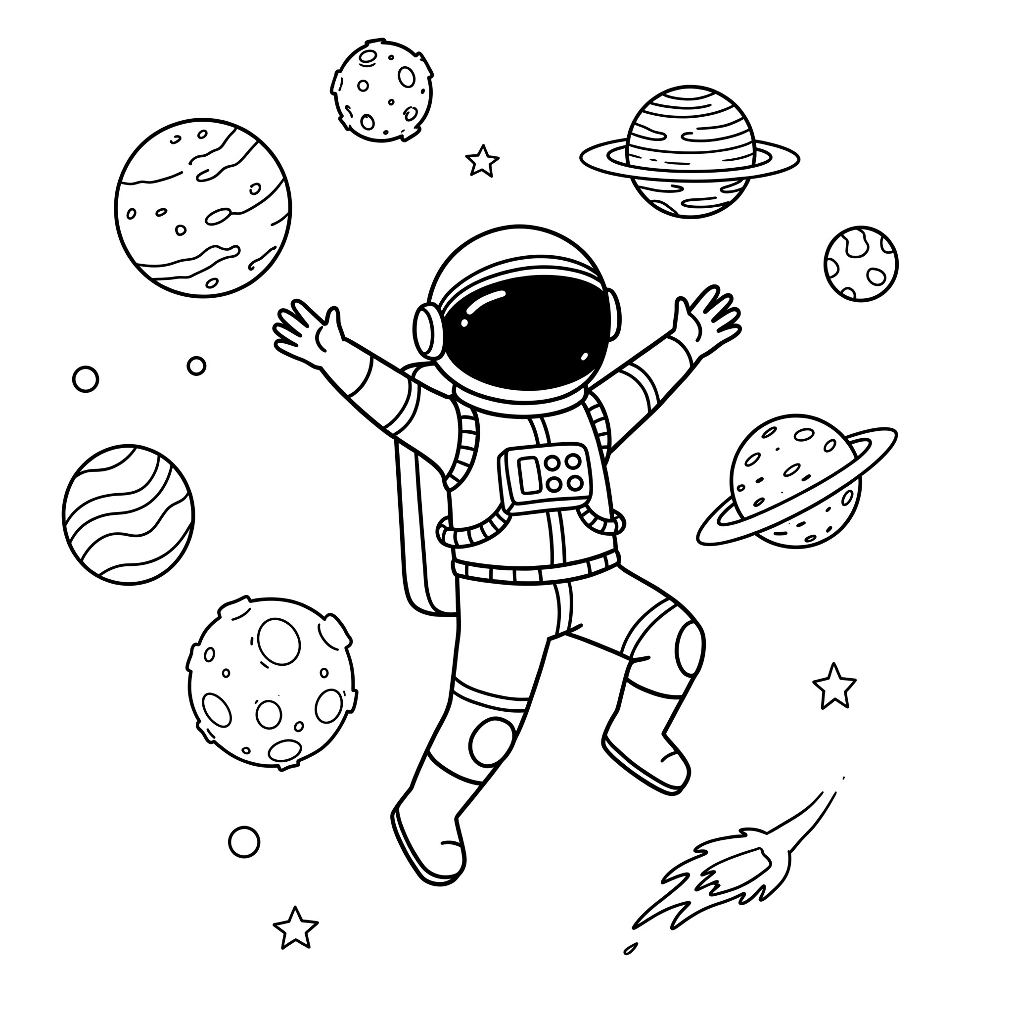 coloriage Astronaute a telecharger 1