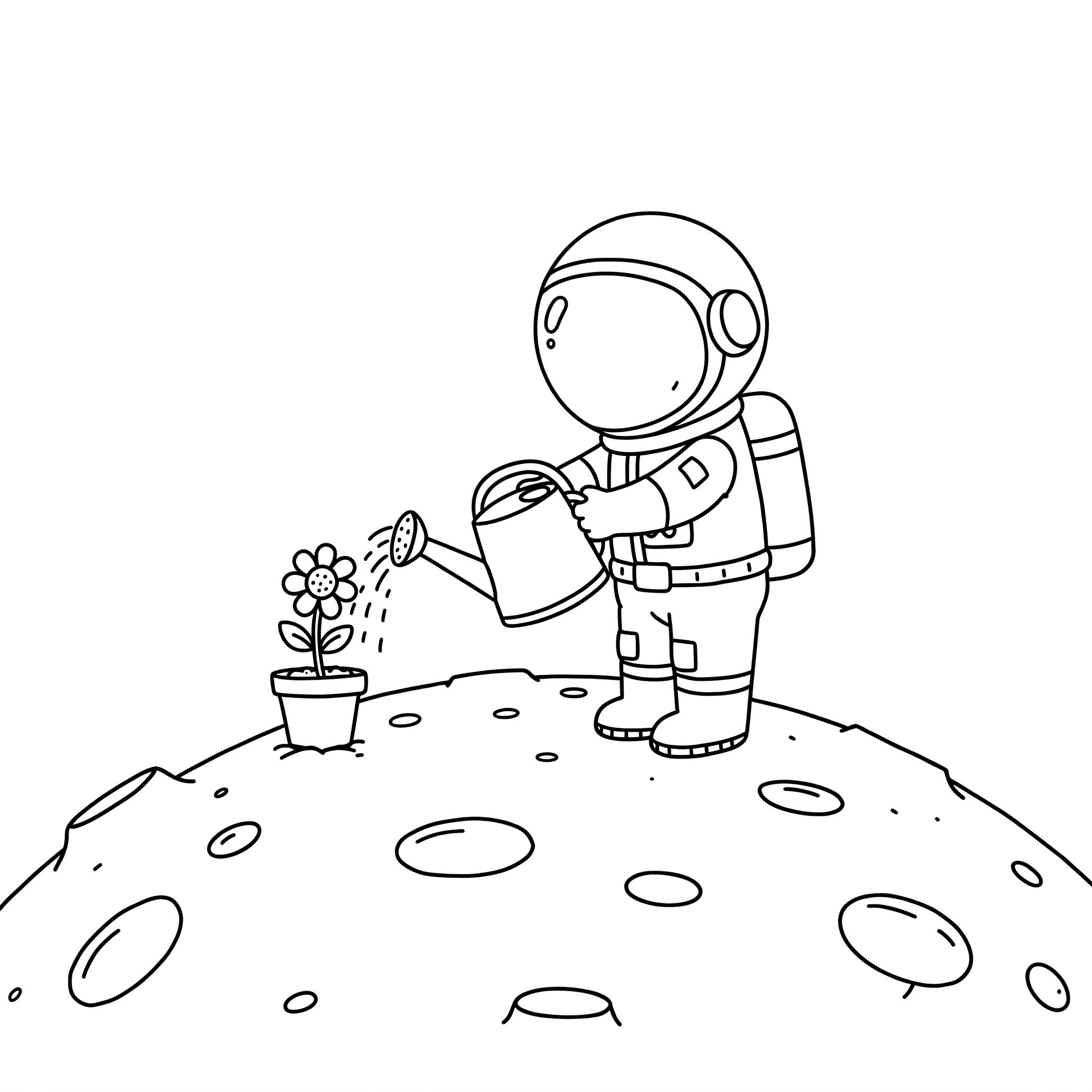 coloriage Astronaute pour enfant à imprimer