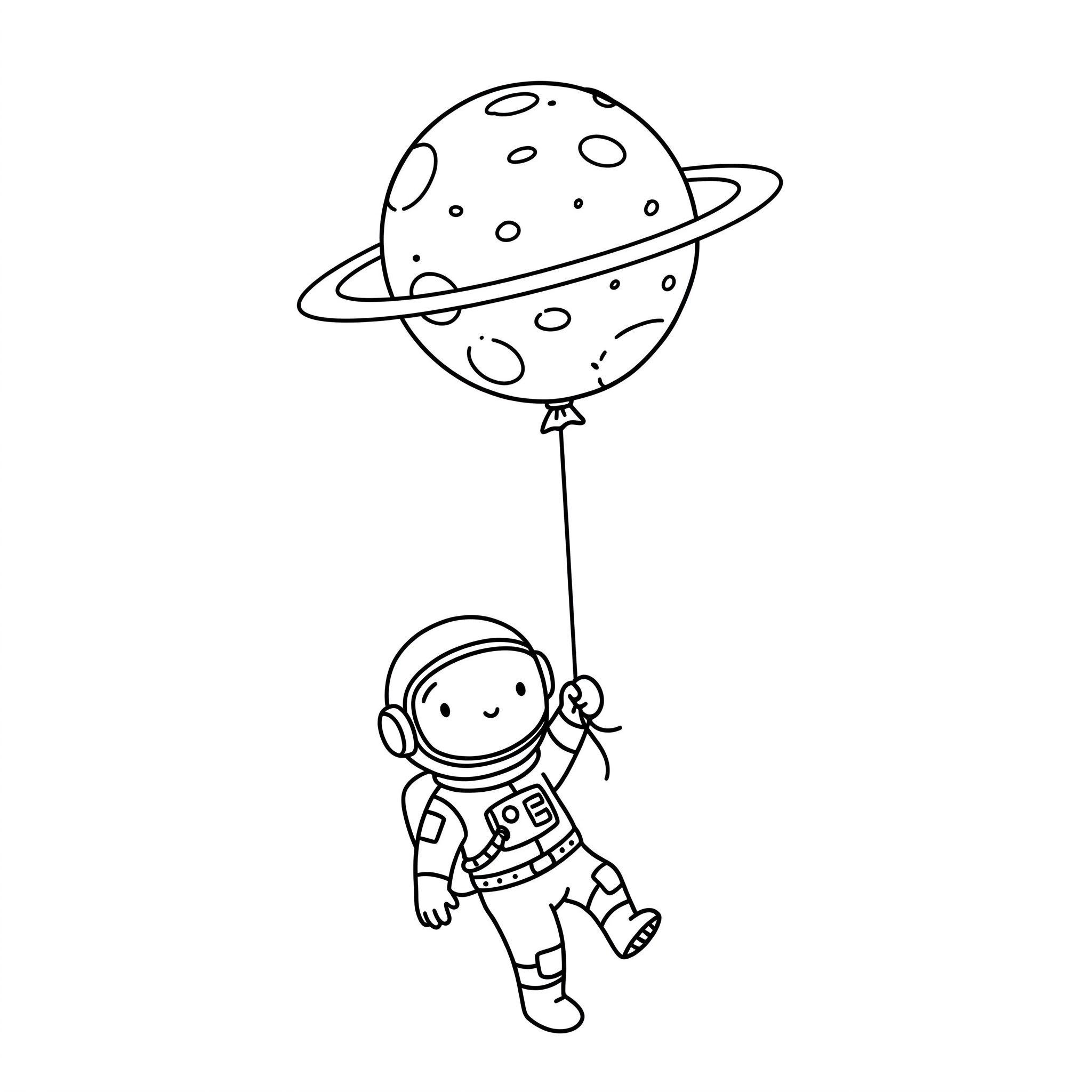 coloriage Astronaute à imprimer pour enfant de 9 ans
