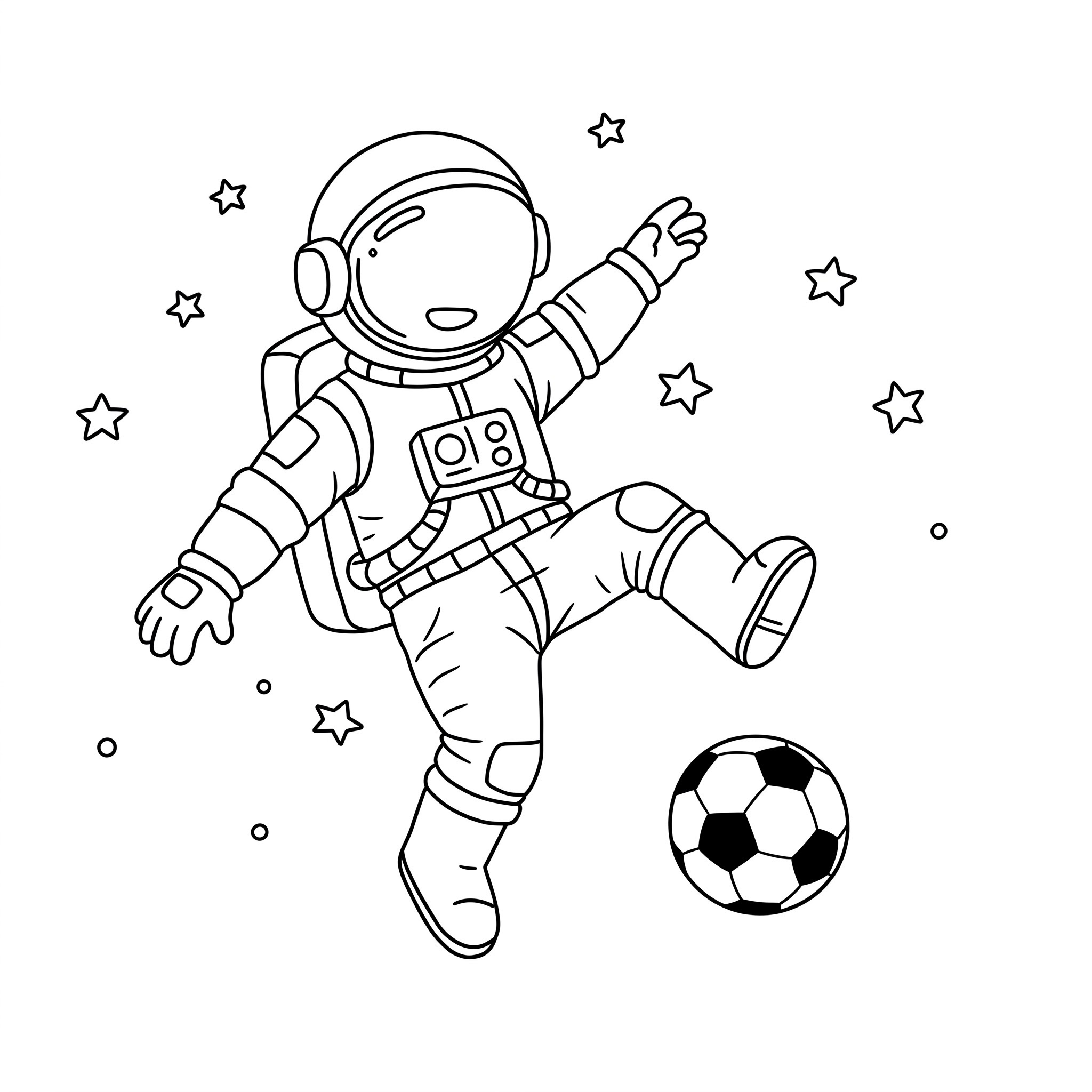 coloriage Astronaute pour bebe a imprimer