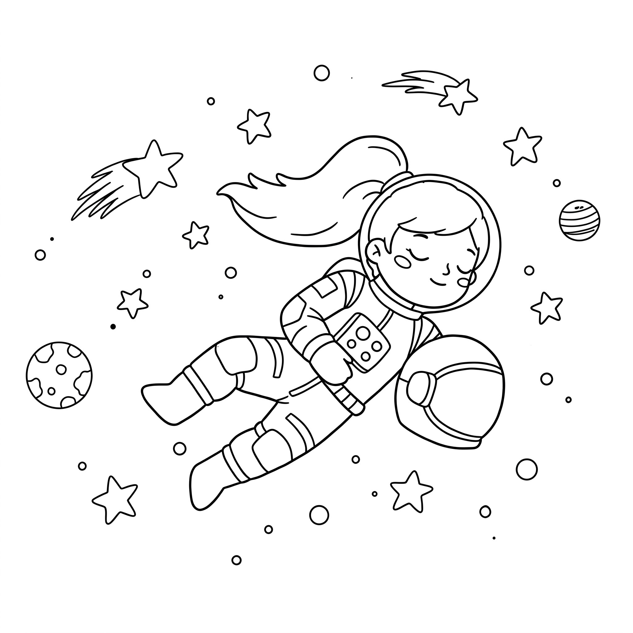 coloriage Astronaute a dessiner et imprimer 1