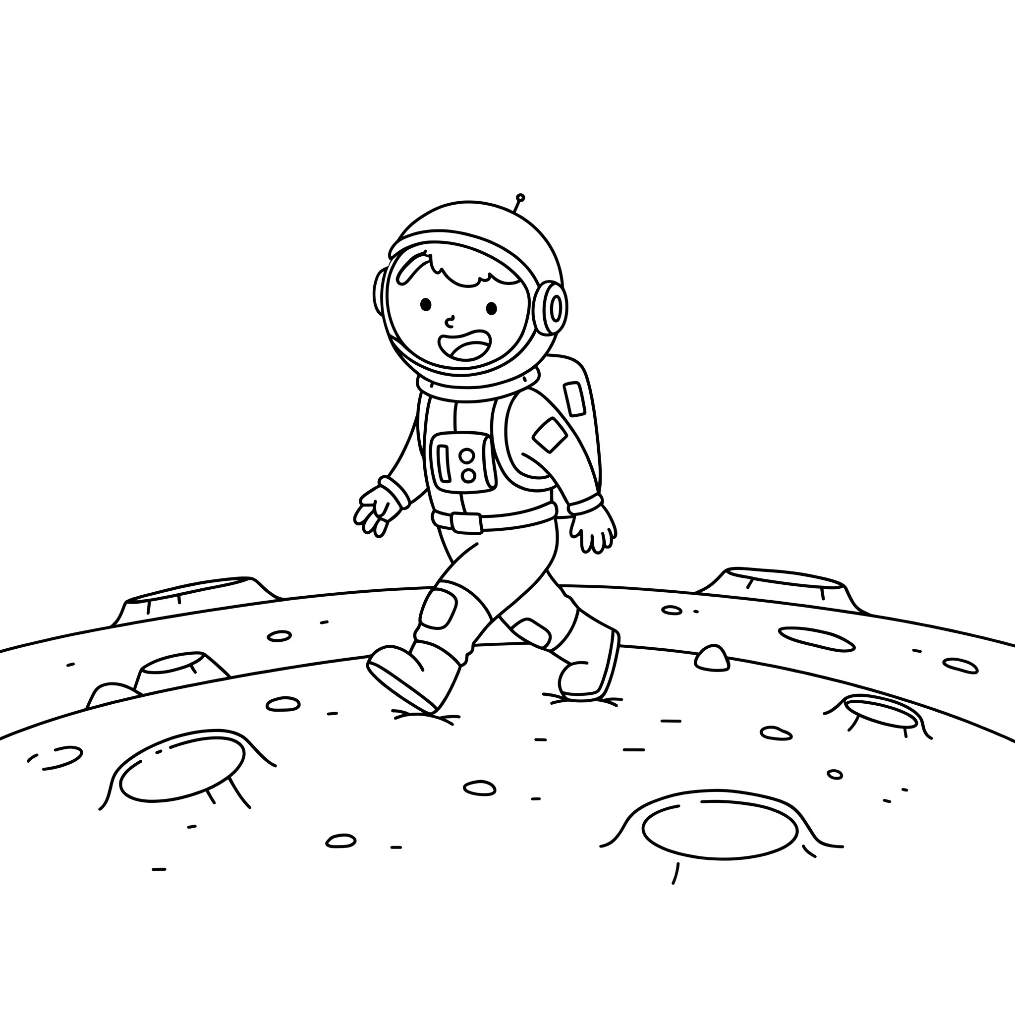 coloriage Astronaute pour enfant gratuit