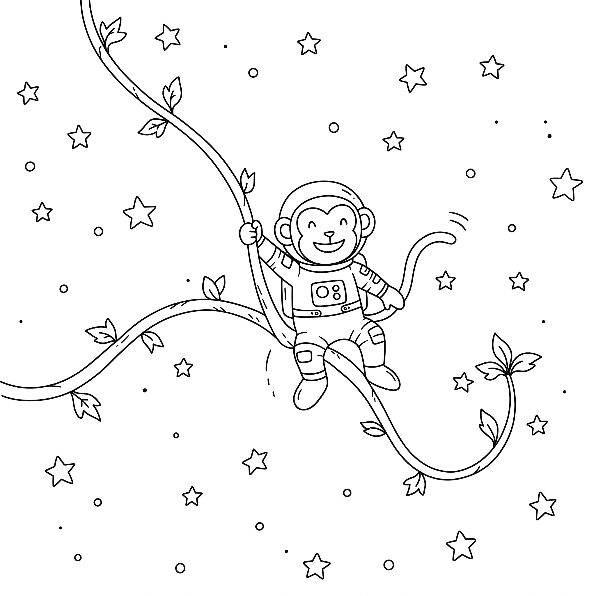 coloriage Astronaute et apprentissage 1