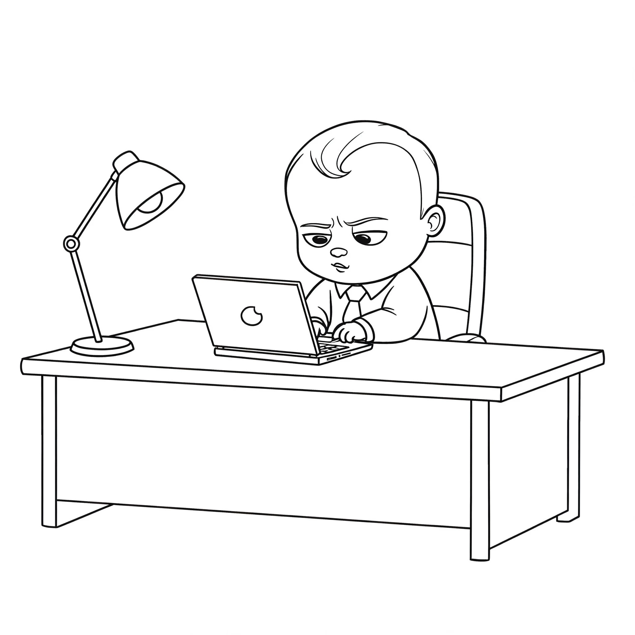 coloriage Baby Boss à imprimer a4
