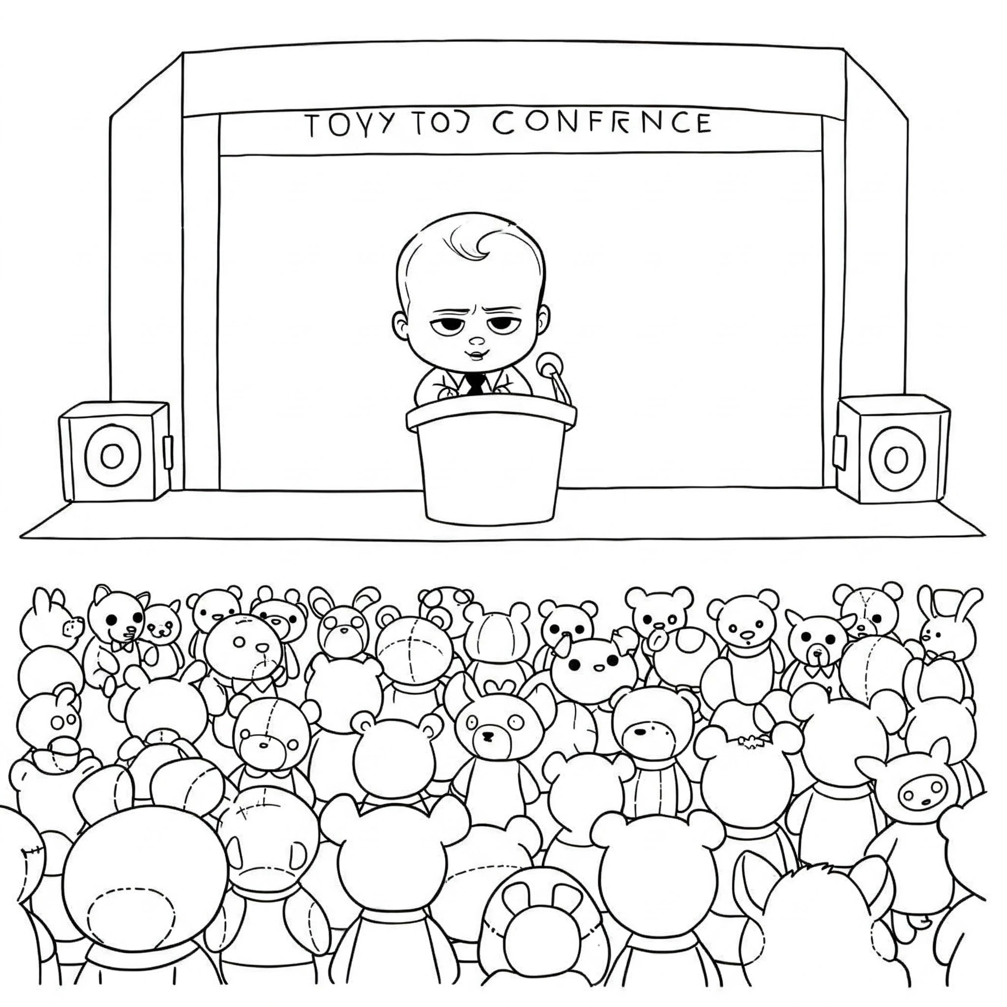 coloriage Baby Boss pour enfants à imprimer