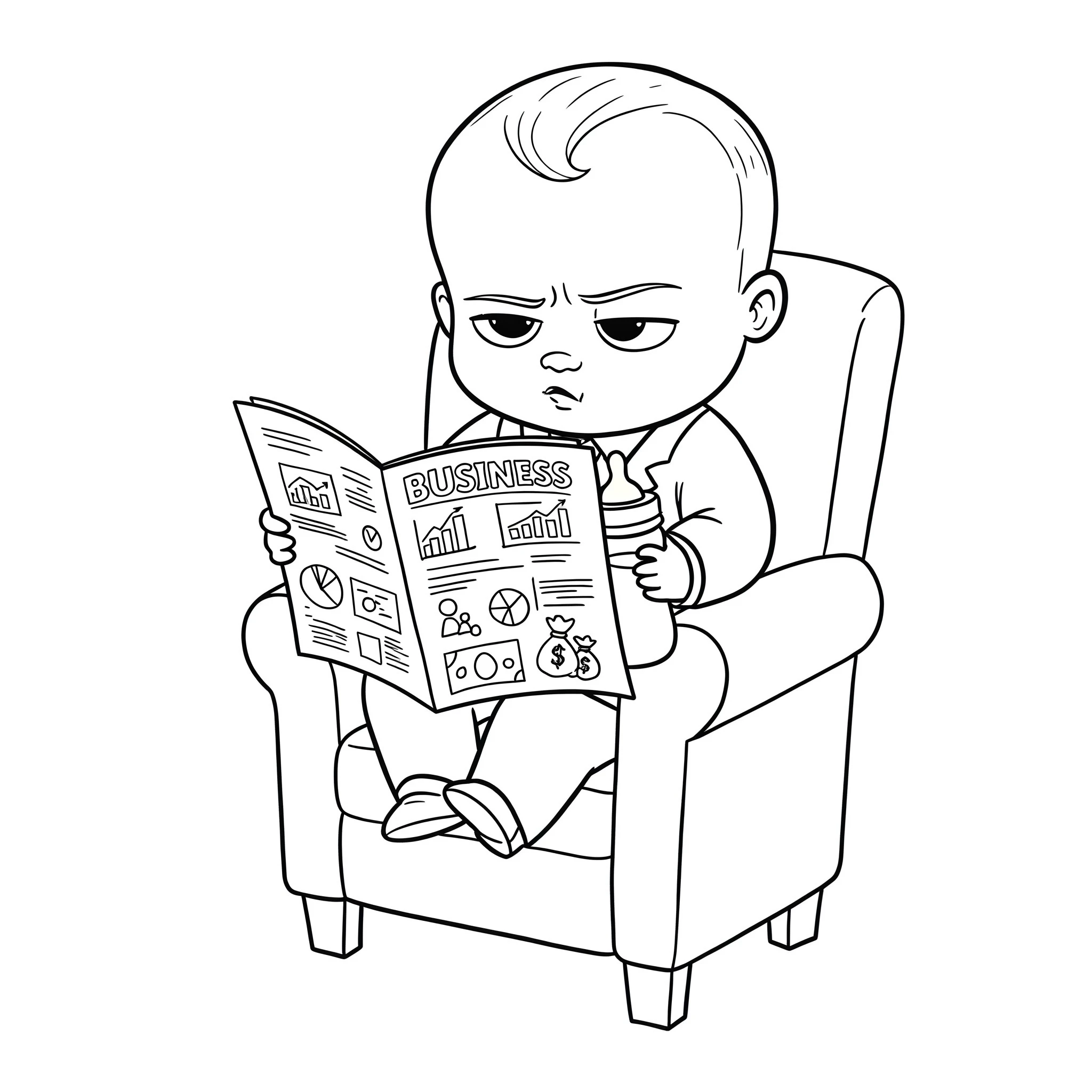 coloriage Baby Boss pour enfant de 8 ans 1