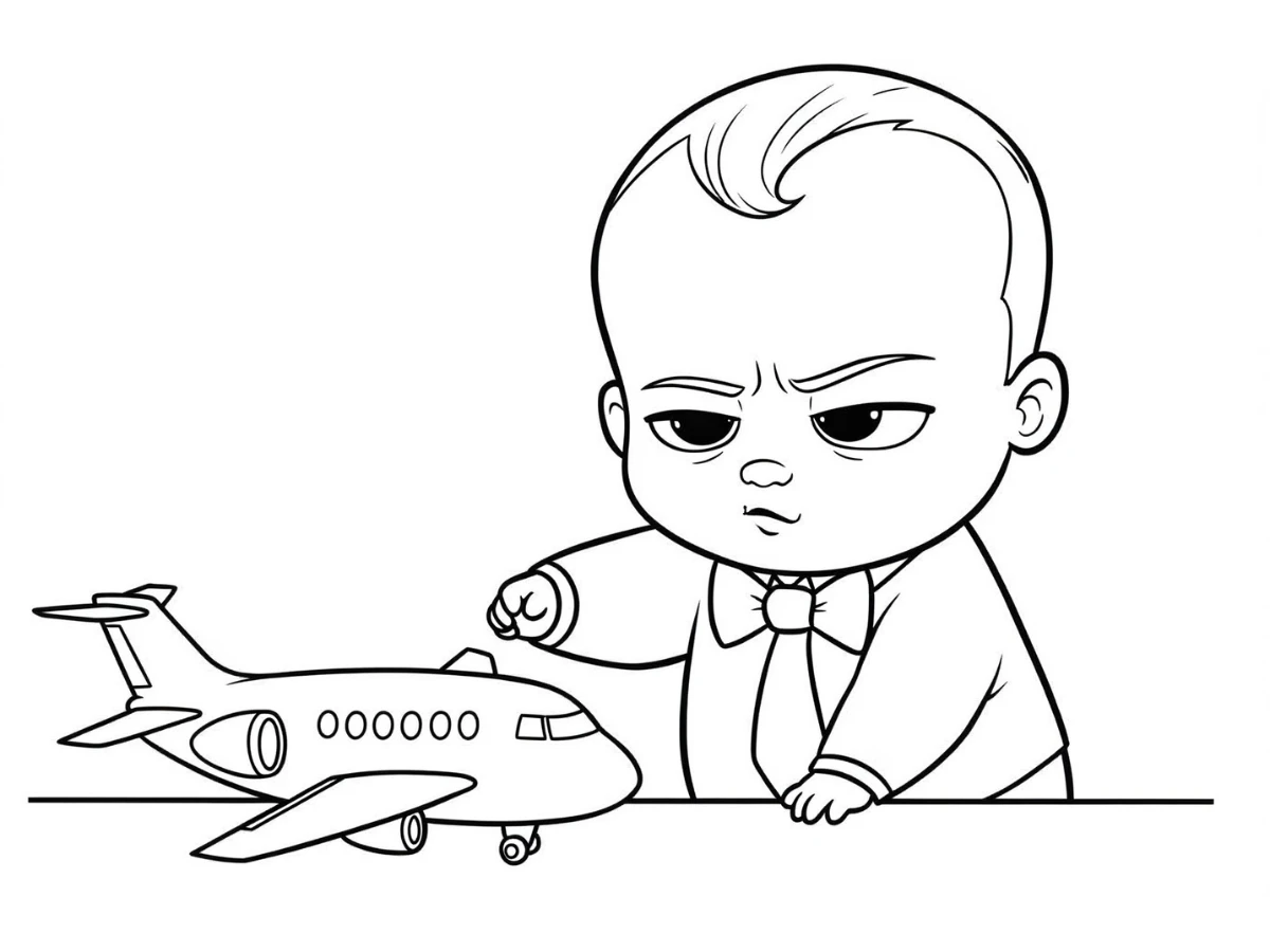 coloriage Baby Boss educatif pour enfant