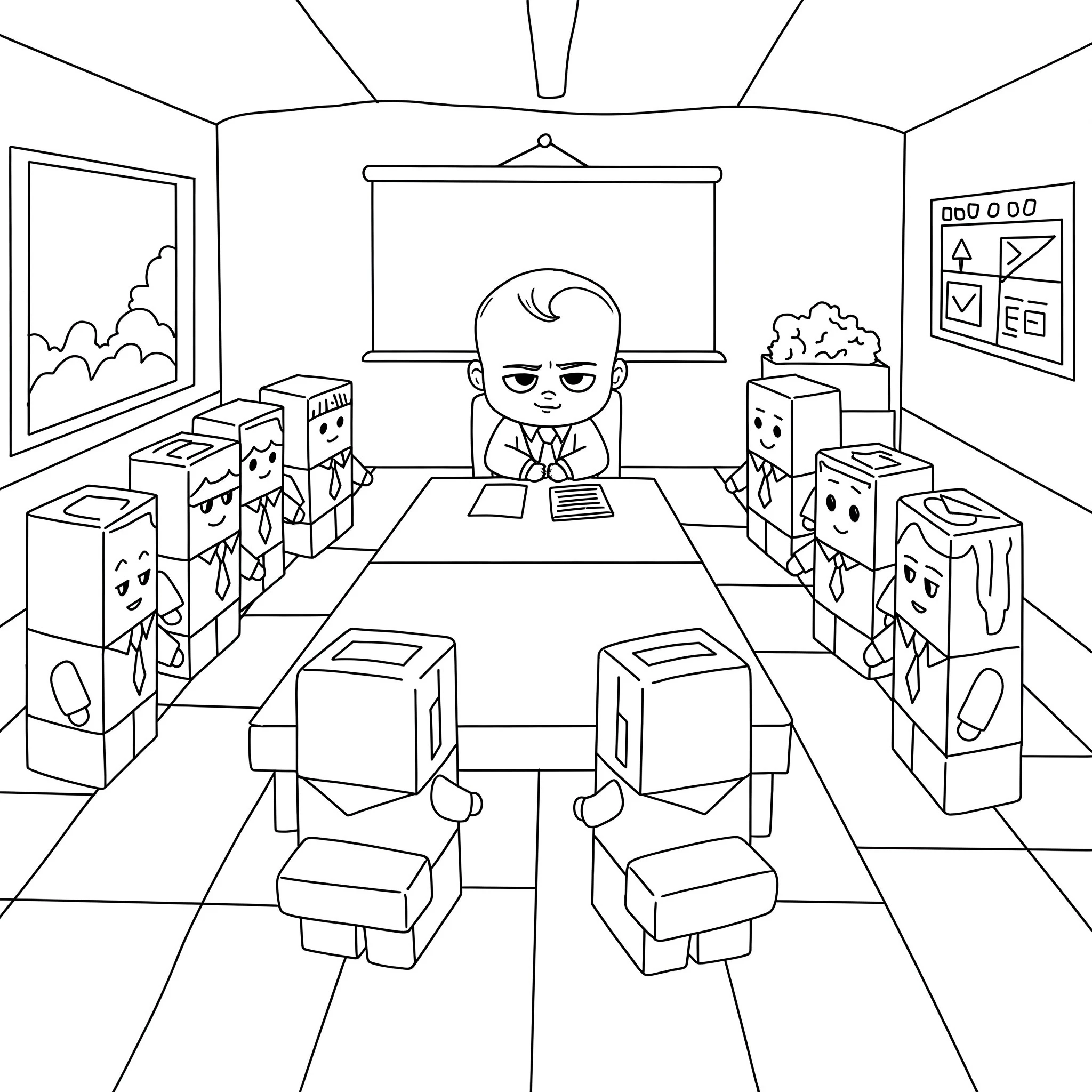 coloriage Baby Boss pour enfant de 8 ans