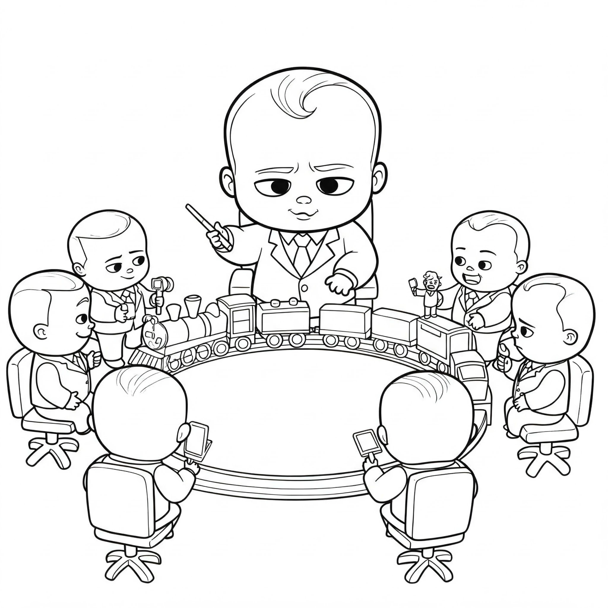 coloriage Baby Boss pour enfant de 4 ans