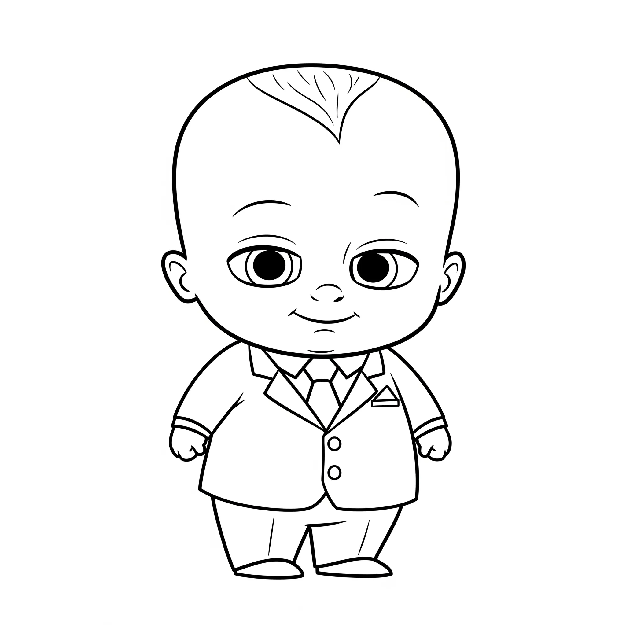 coloriage Baby Boss en Costume gratuit pour enfants
